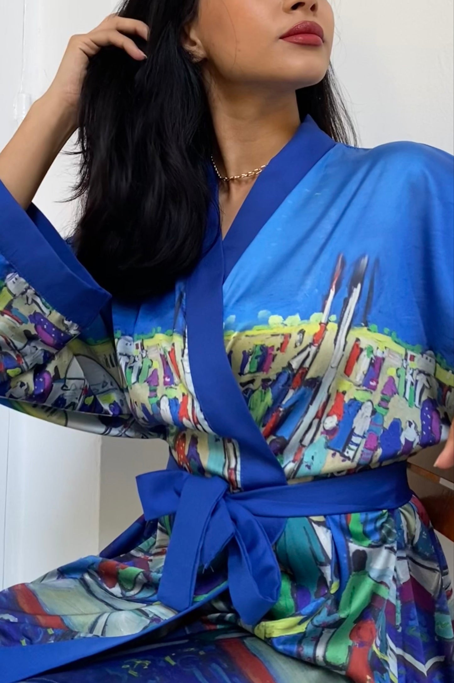 The Eternal Nile Satin Kimono