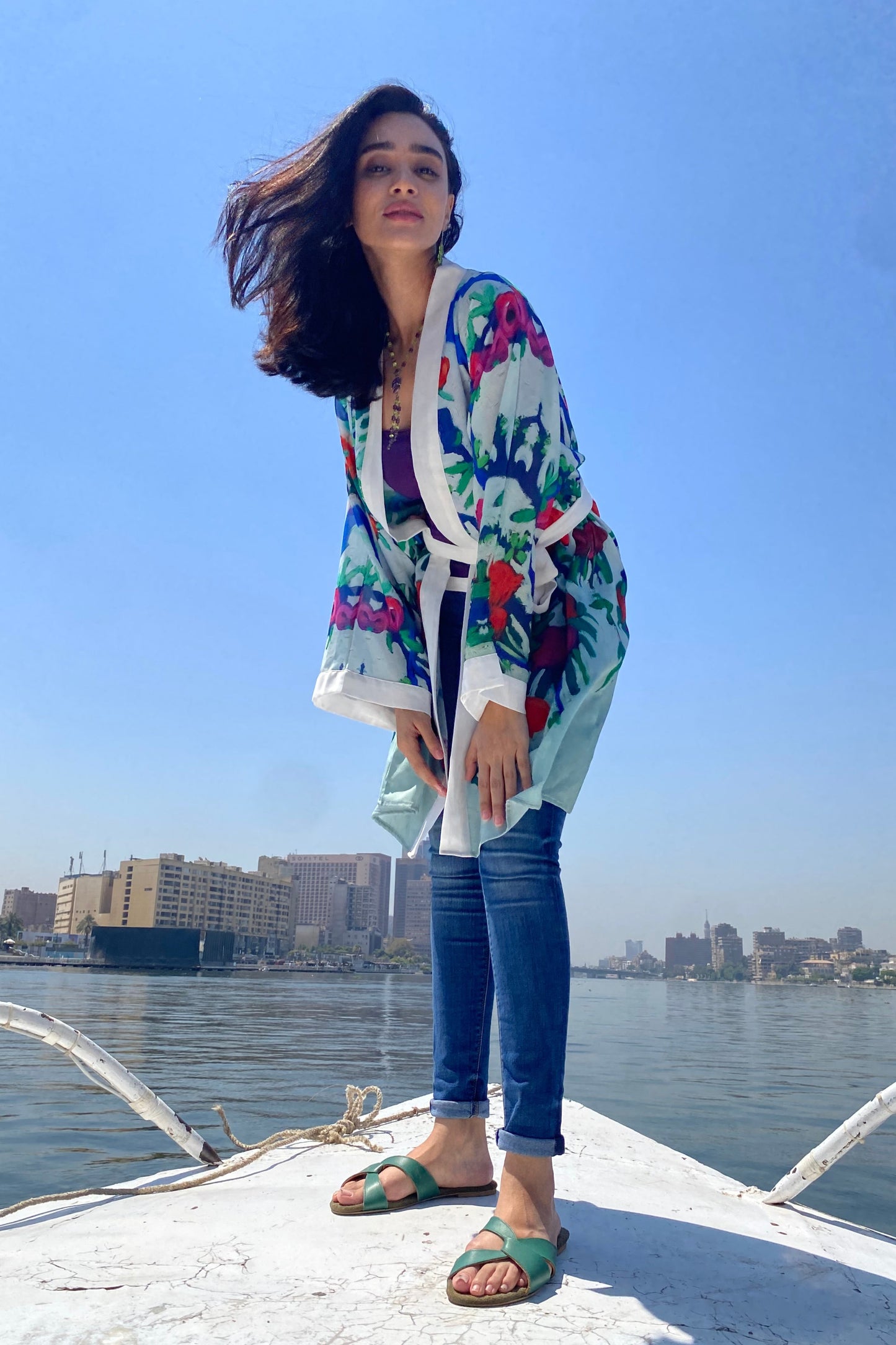 Rommanah Short Chiffon Kimono