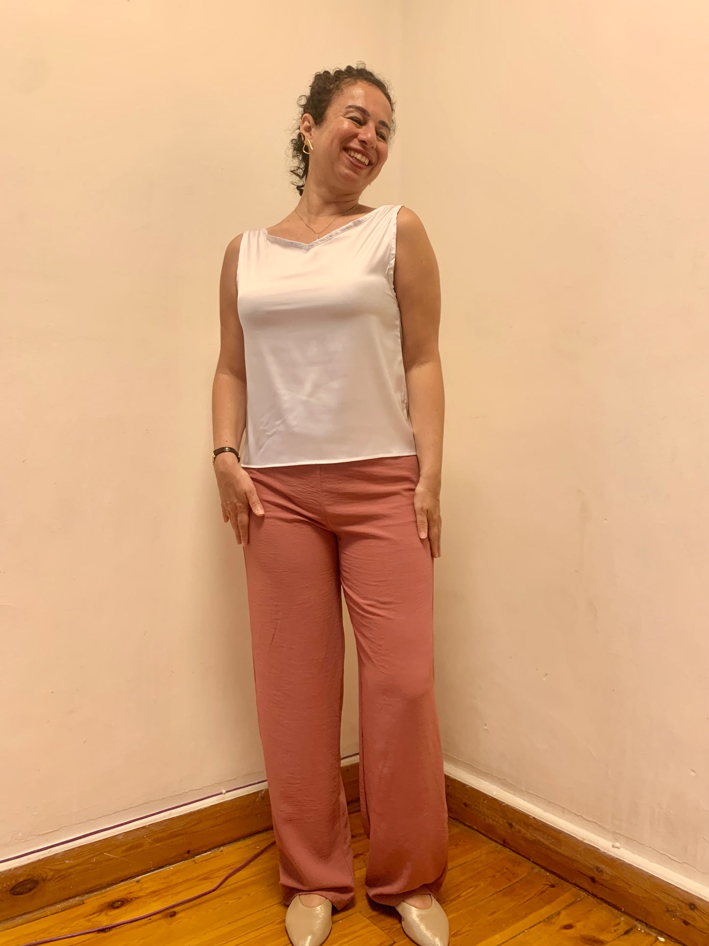 Terracotta Crêpe Pants