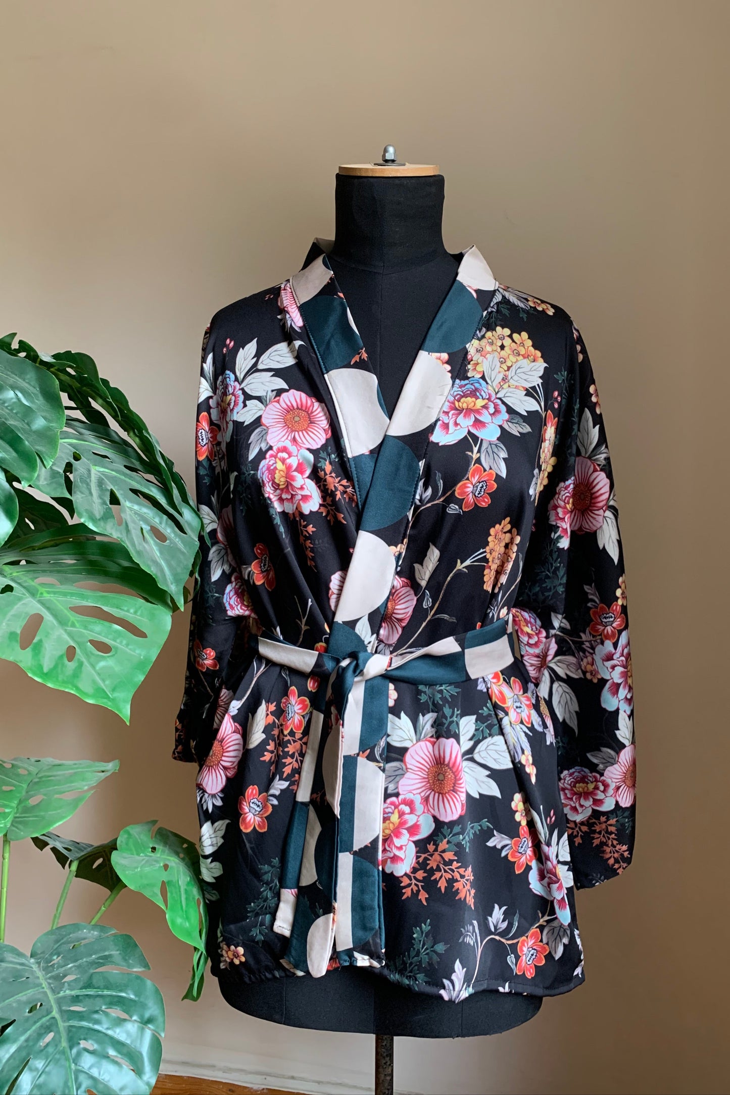 Satin Short Kimono