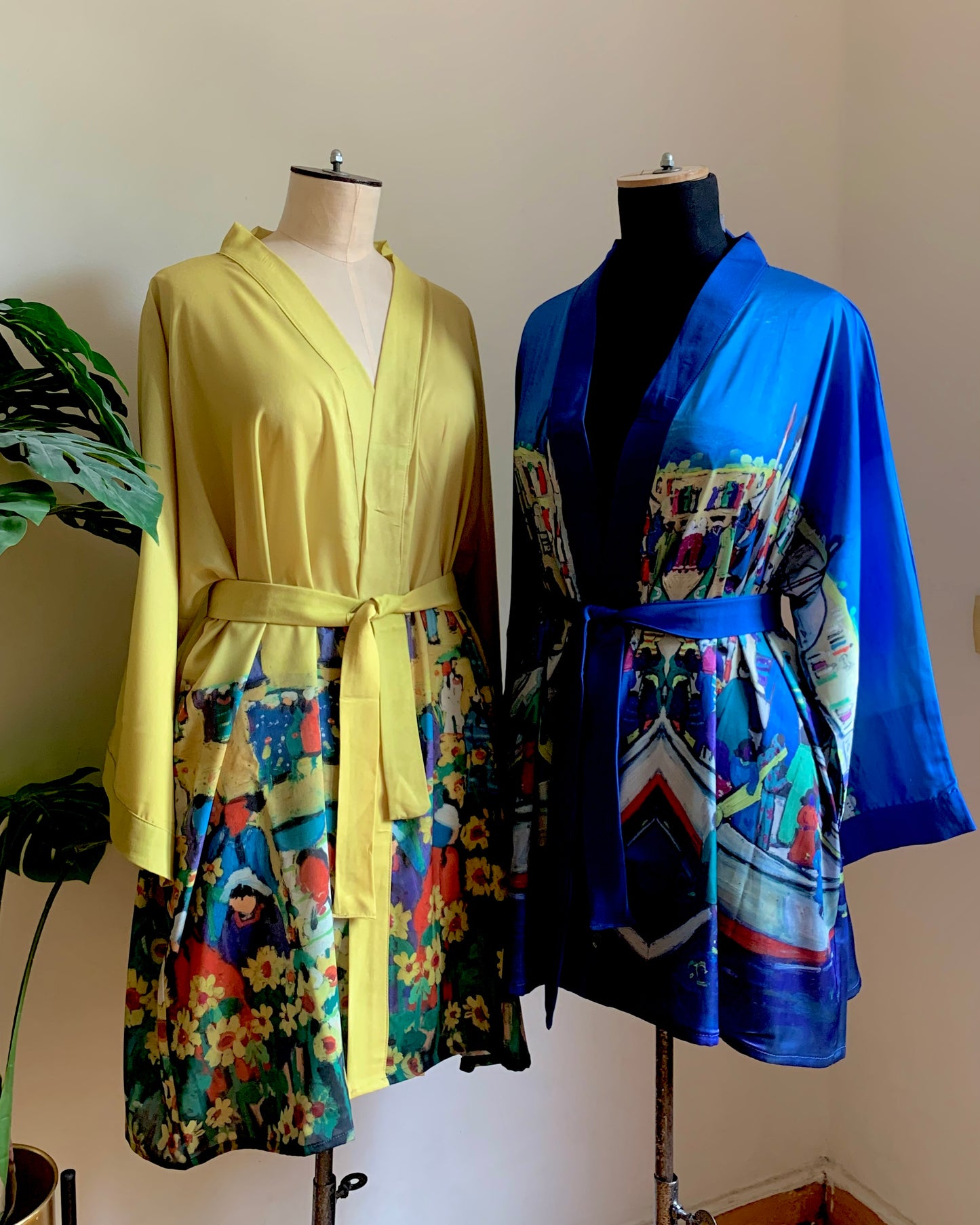 Satin Short Kimono