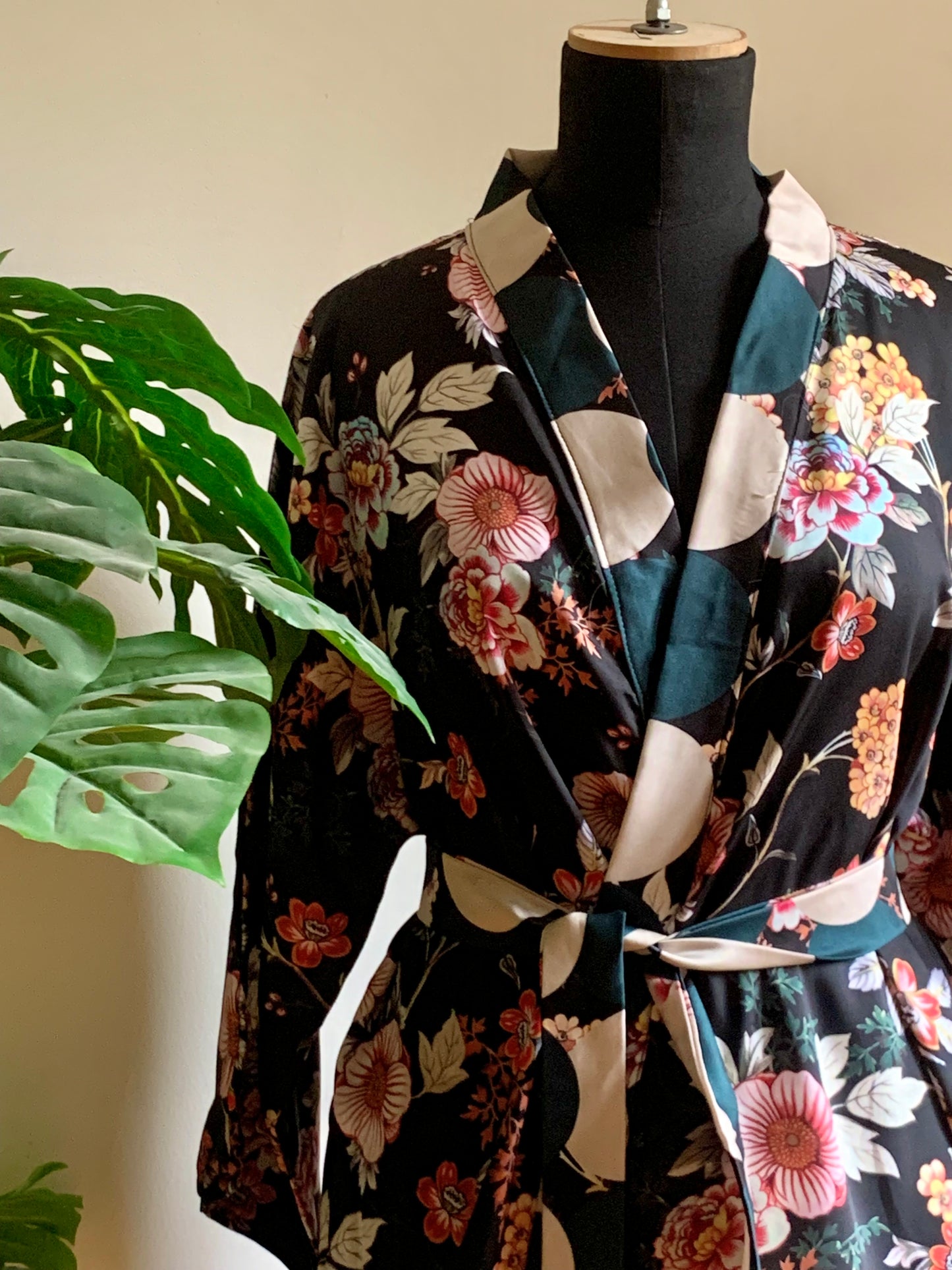 Satin Short Kimono