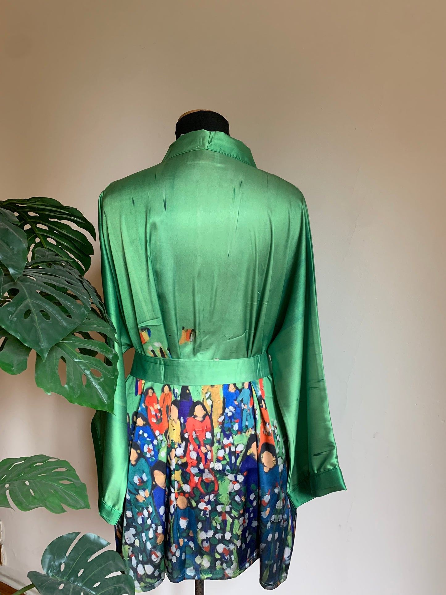 Satin Short Kimono