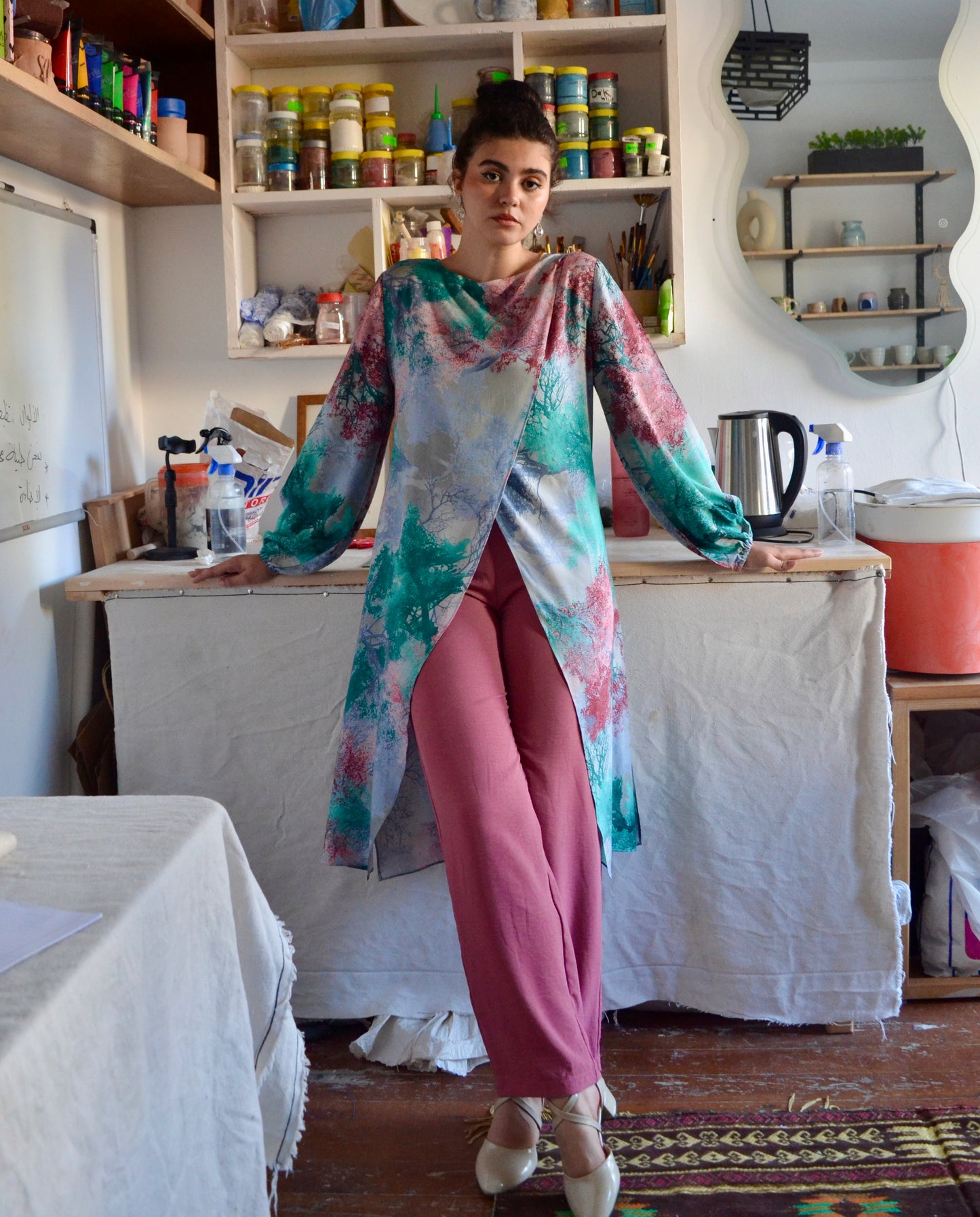 Terracotta Crêpe Pants