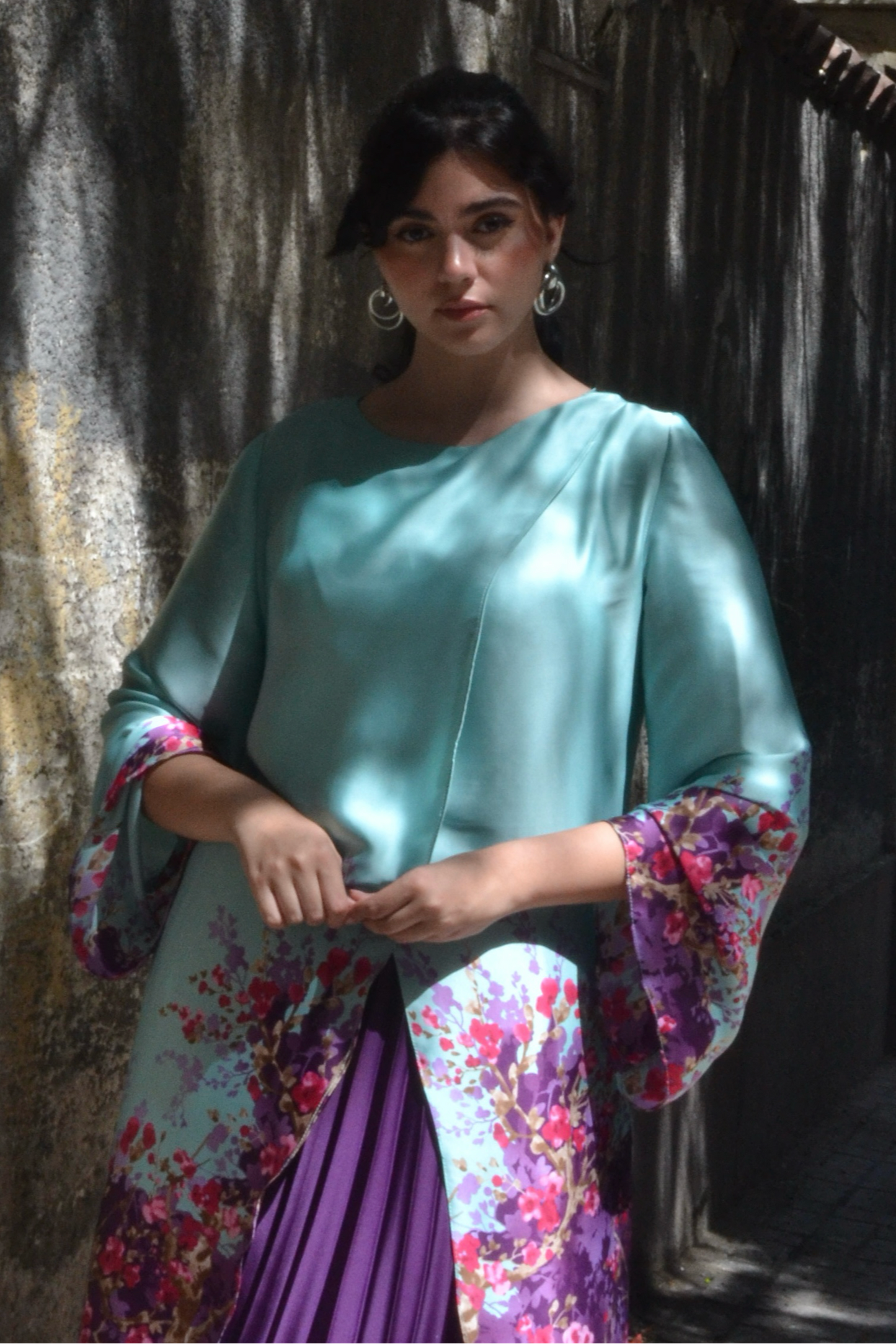 Blue Sky Silk Blouse