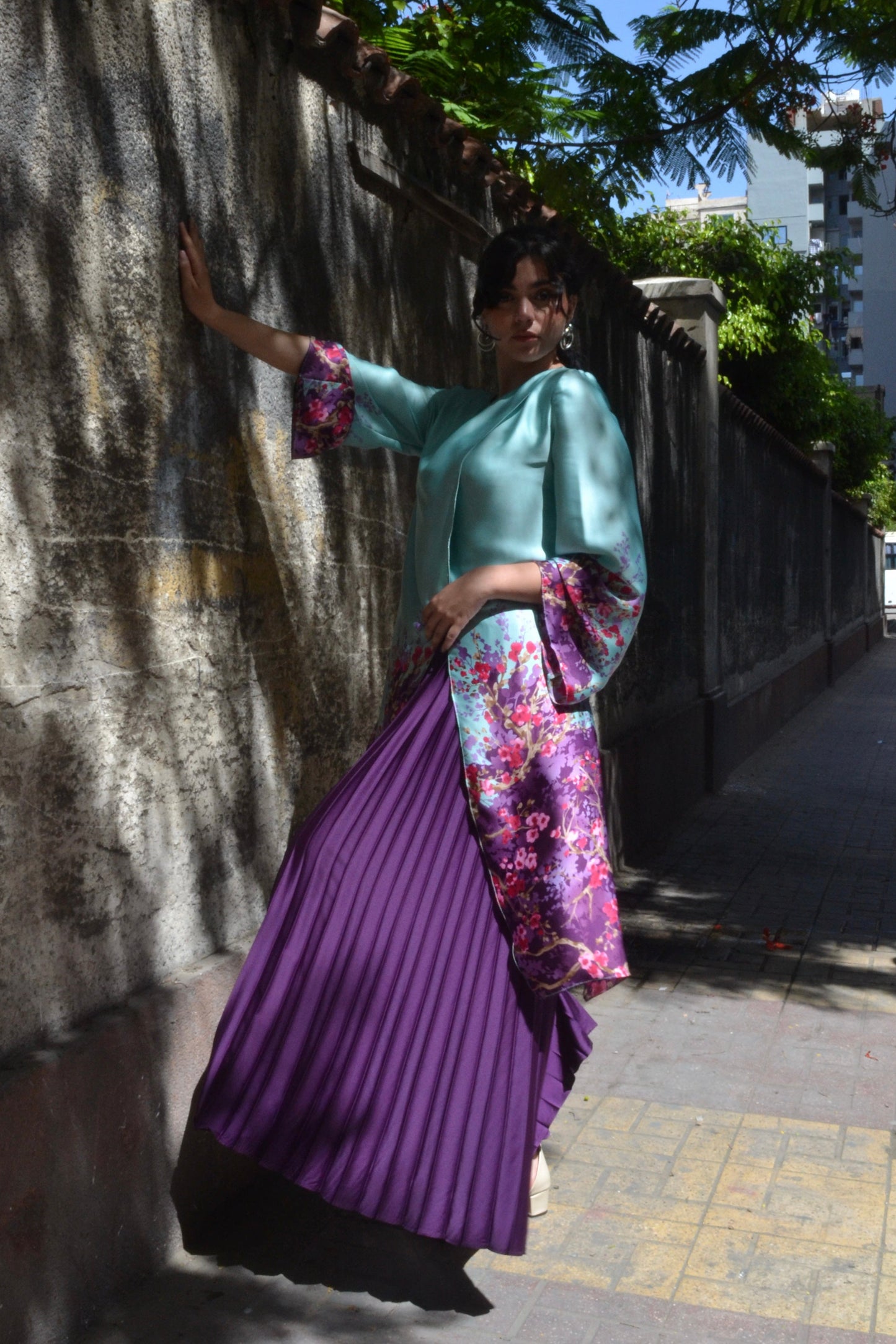 Blue Sky Silk Blouse