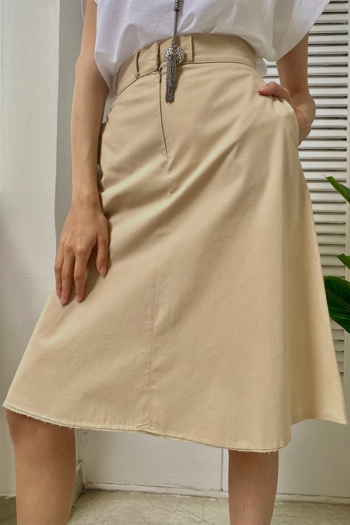 Flared Mid-Length Skirt