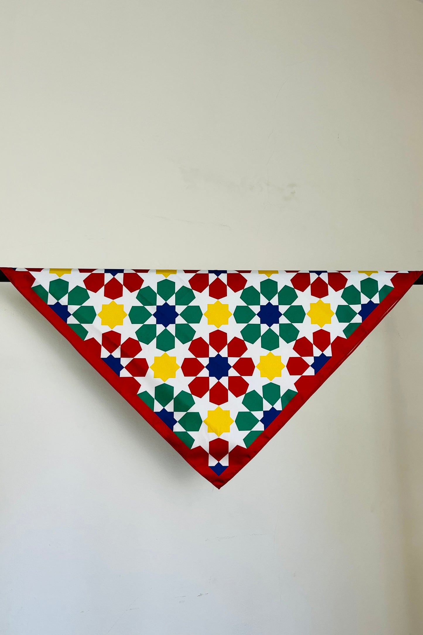Geometric Pattern Satin Scarf