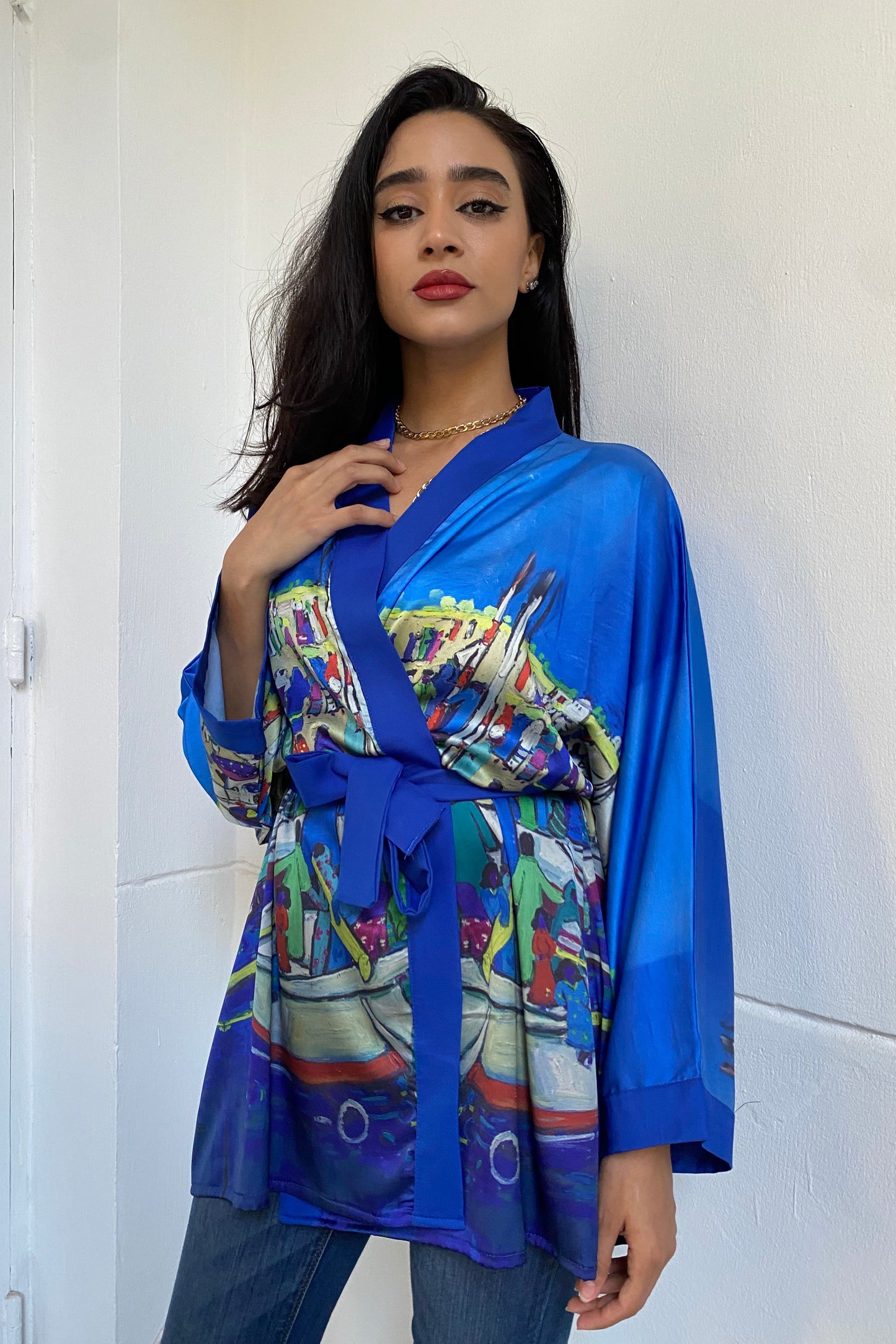 The Eternal Nile Satin Kimono