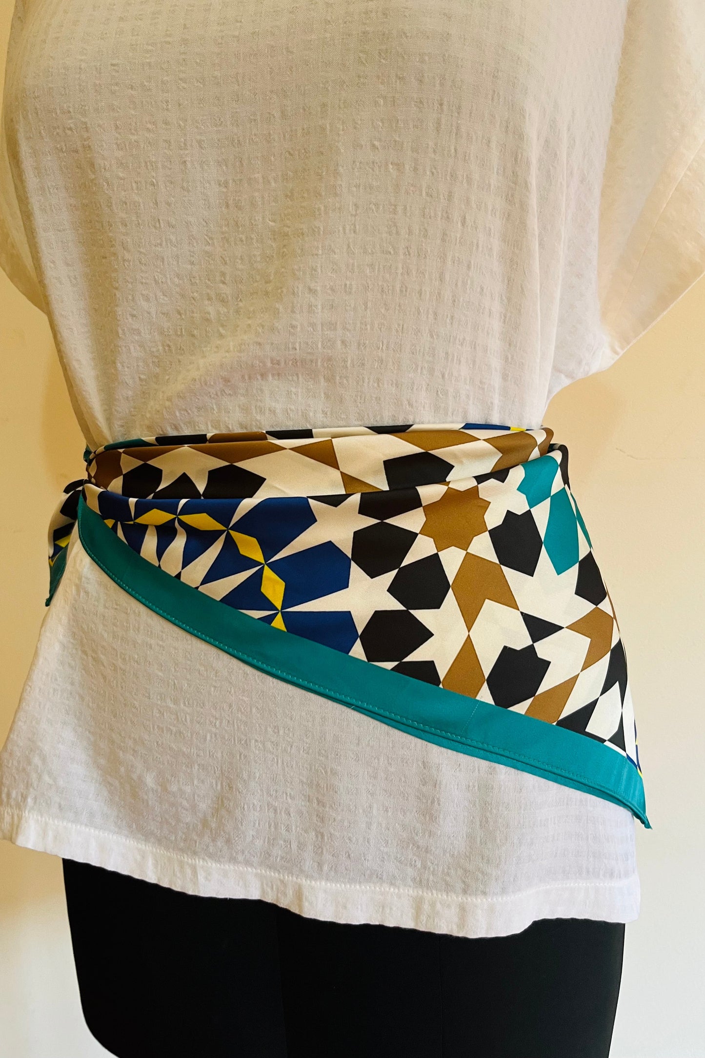 Geometric Satin Scarf