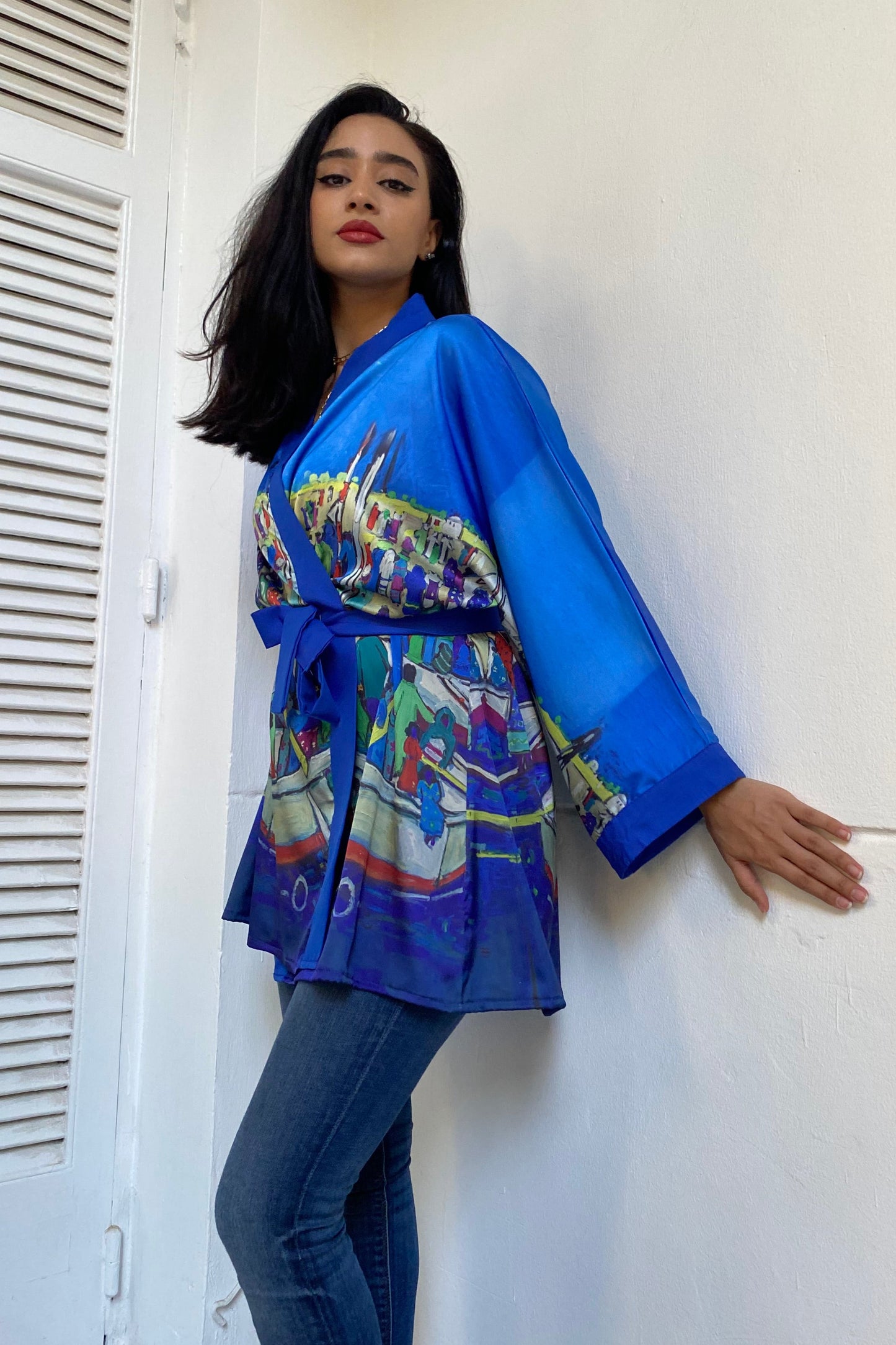 The Eternal Nile Satin Kimono