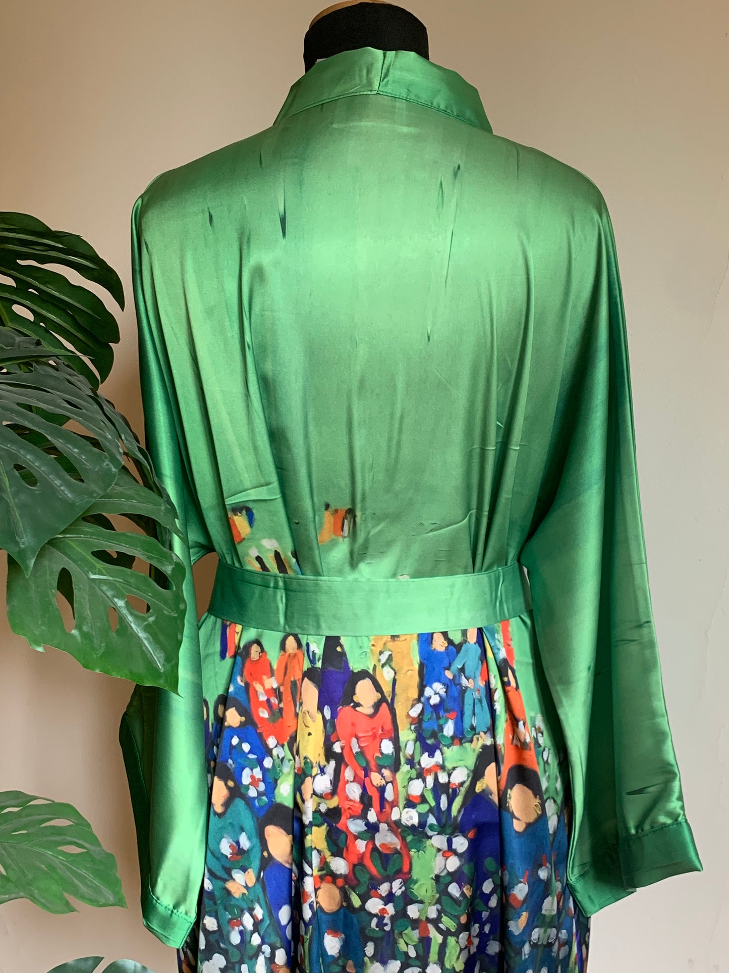 Satin Short Kimono