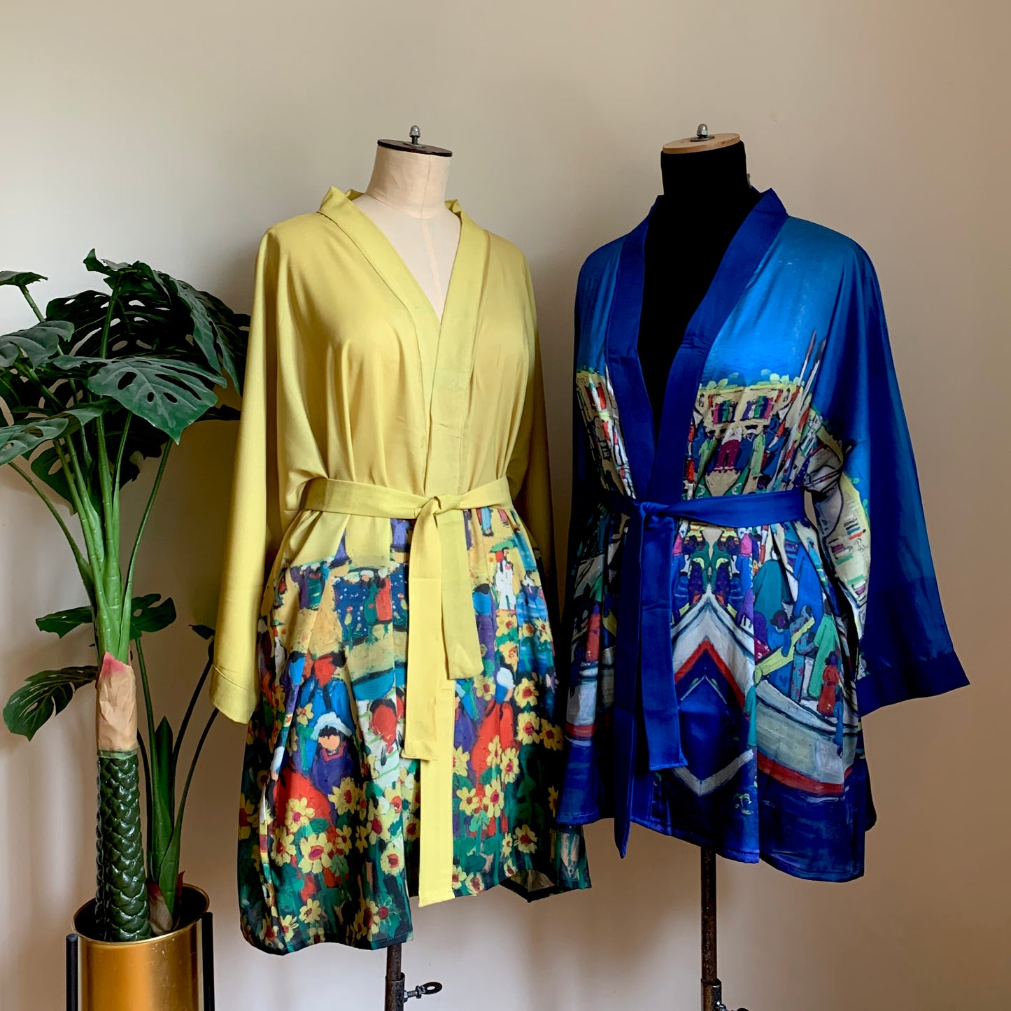 Satin Short Kimono