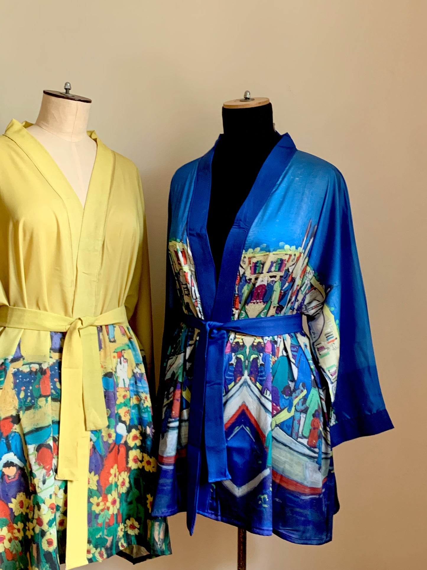 Satin Short Kimono