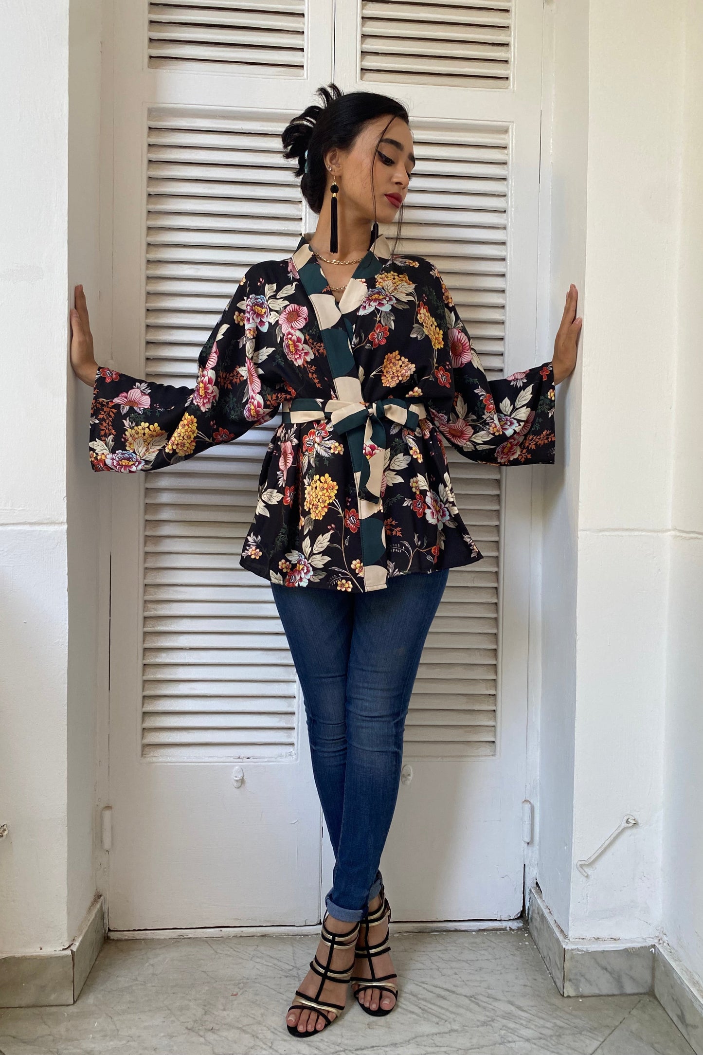 Rétro Floral Kimono