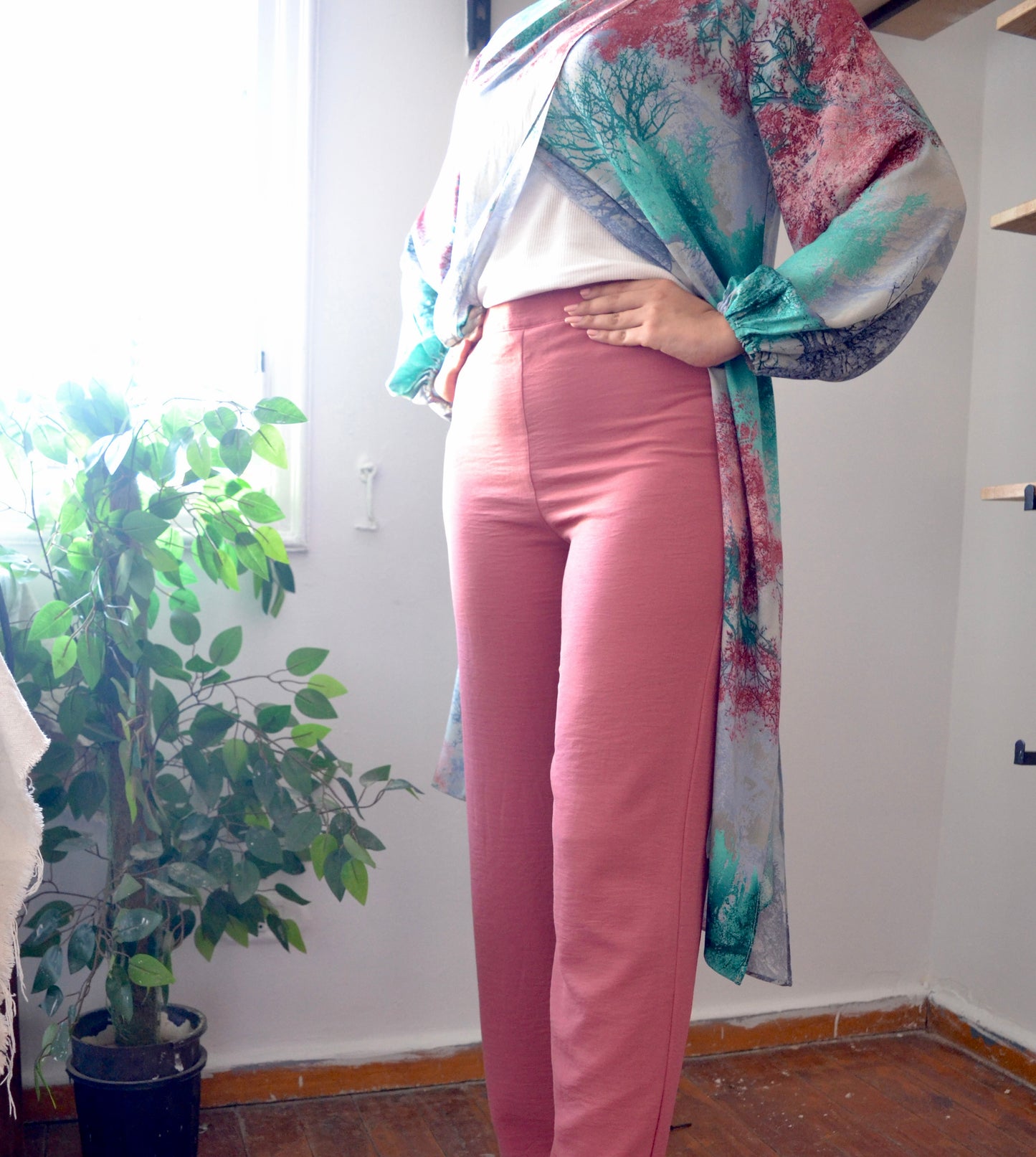 Terracotta Crêpe Pants