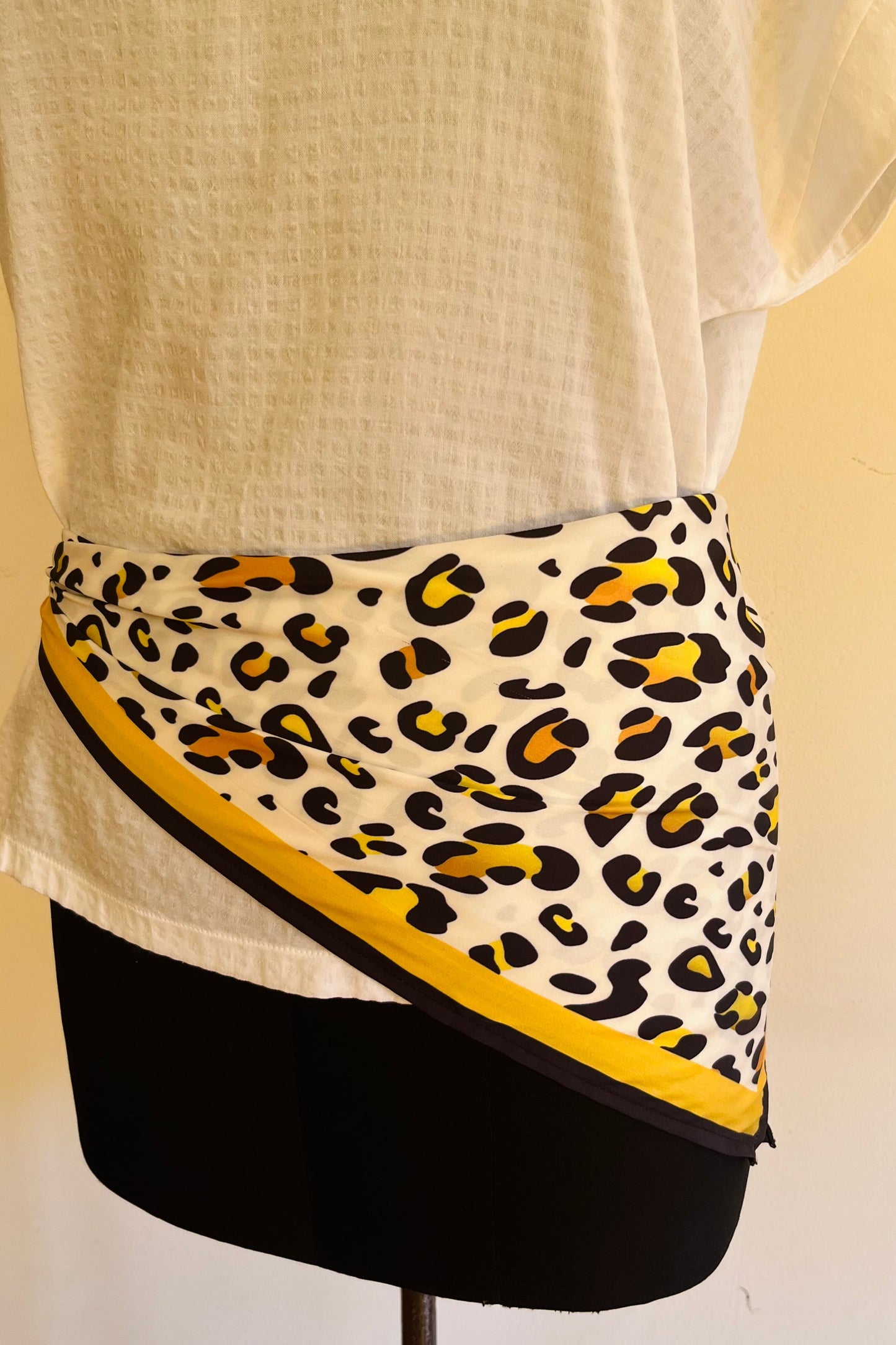 Leopard Satin Scarf