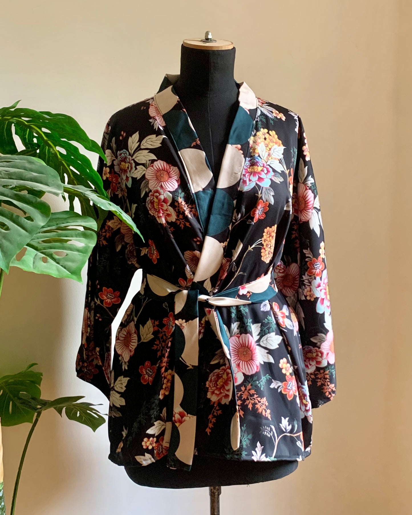 Satin Short Kimono