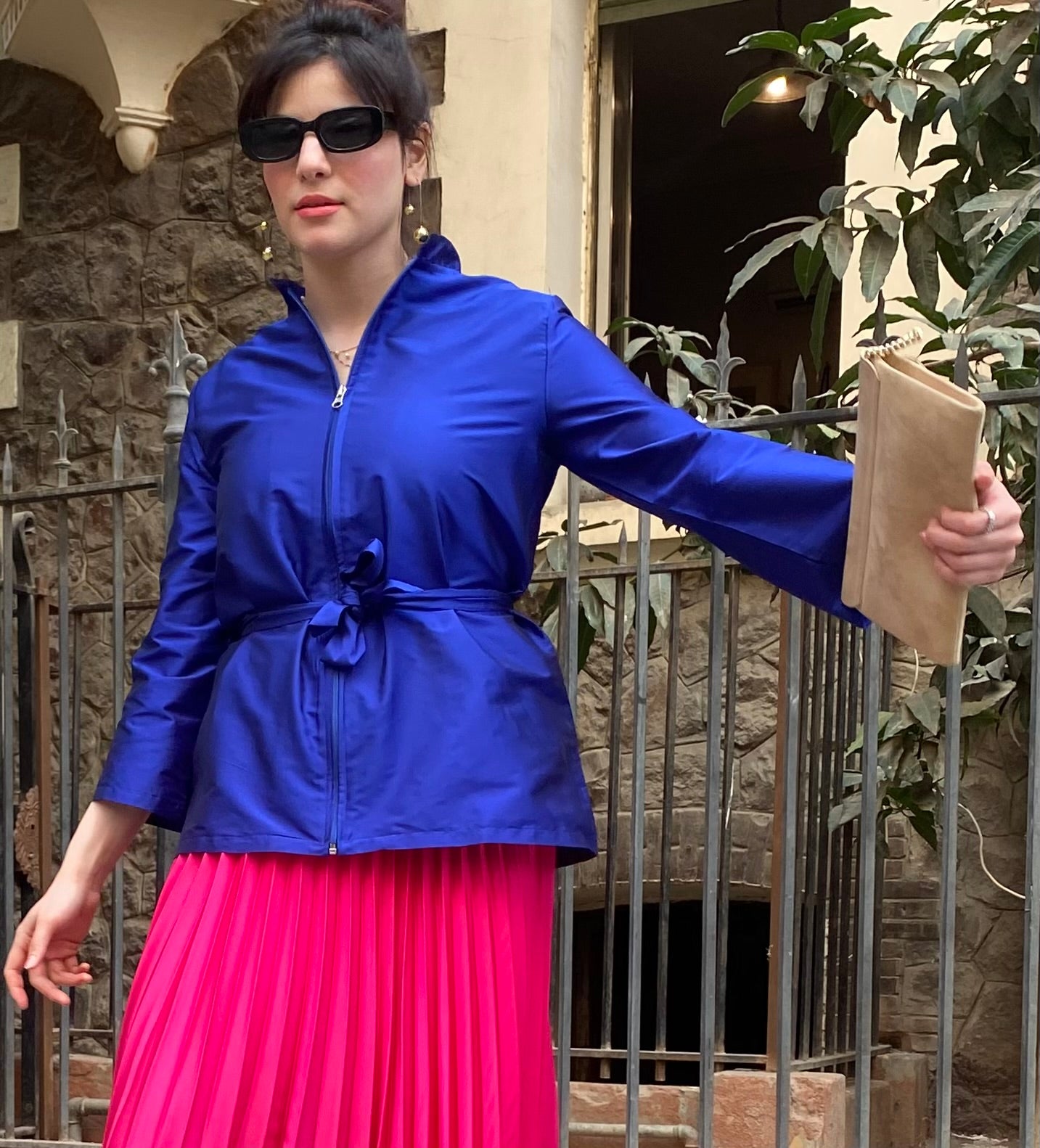 Cobalt Taffeta Kimono