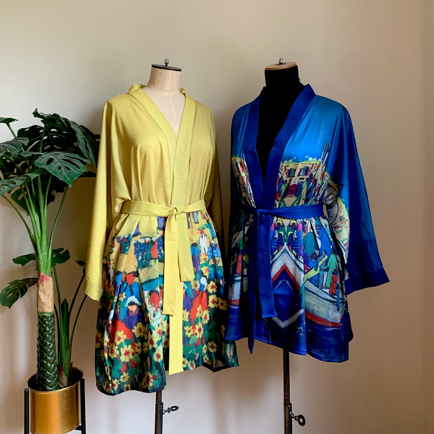 Satin Short Kimono