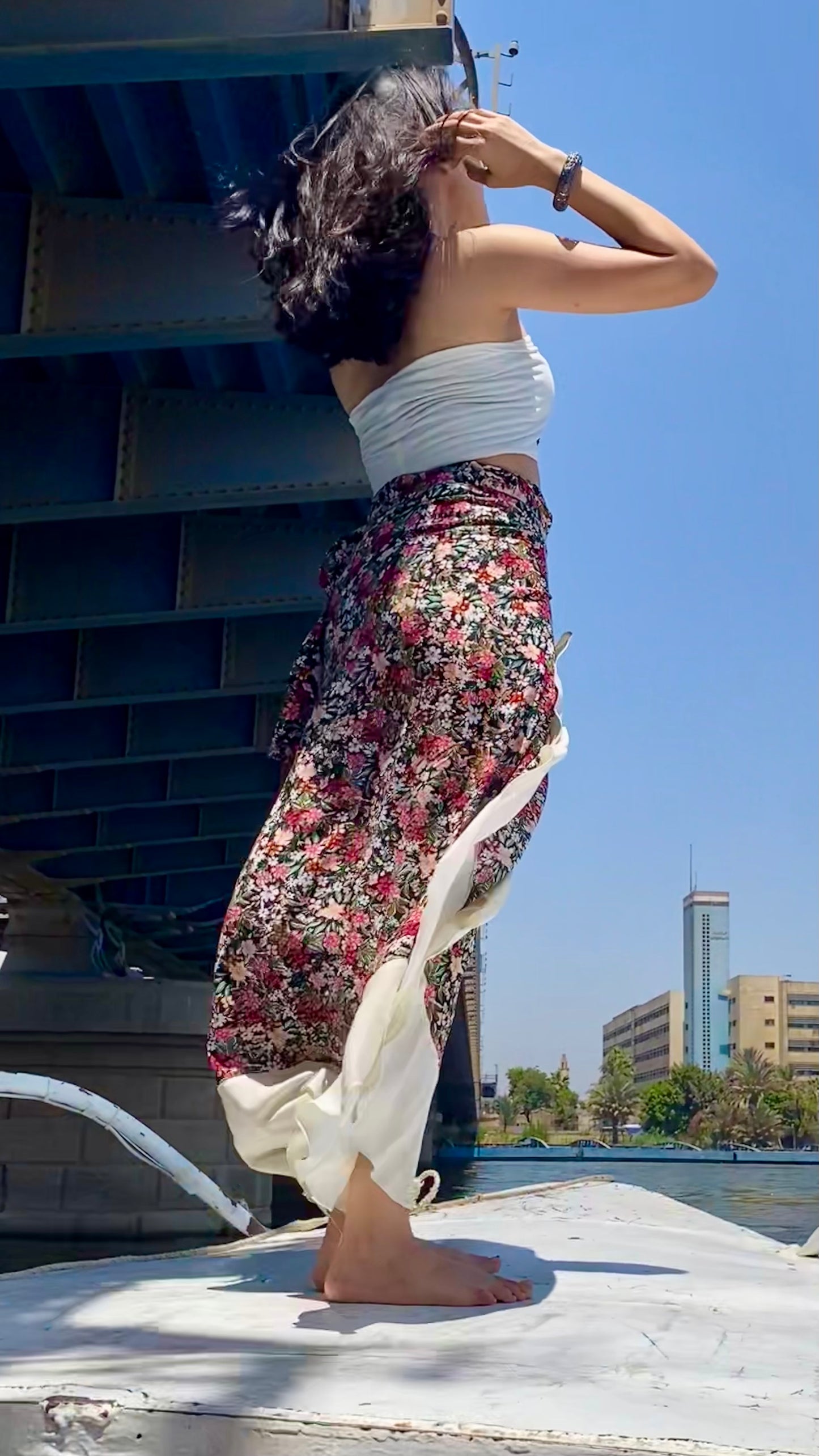 Ruffled Floral Skirt