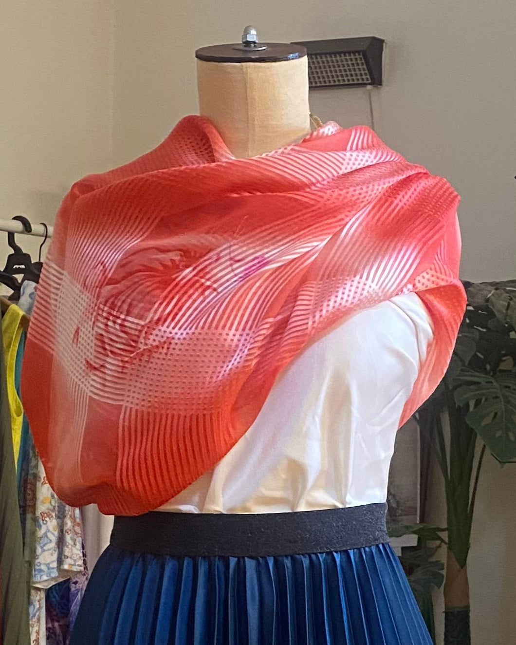 Red Satin Scarf