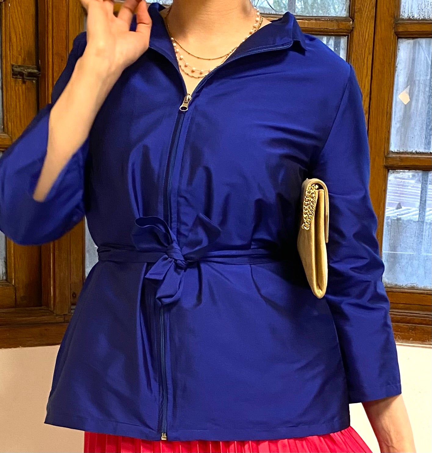 Cobalt Taffeta Kimono