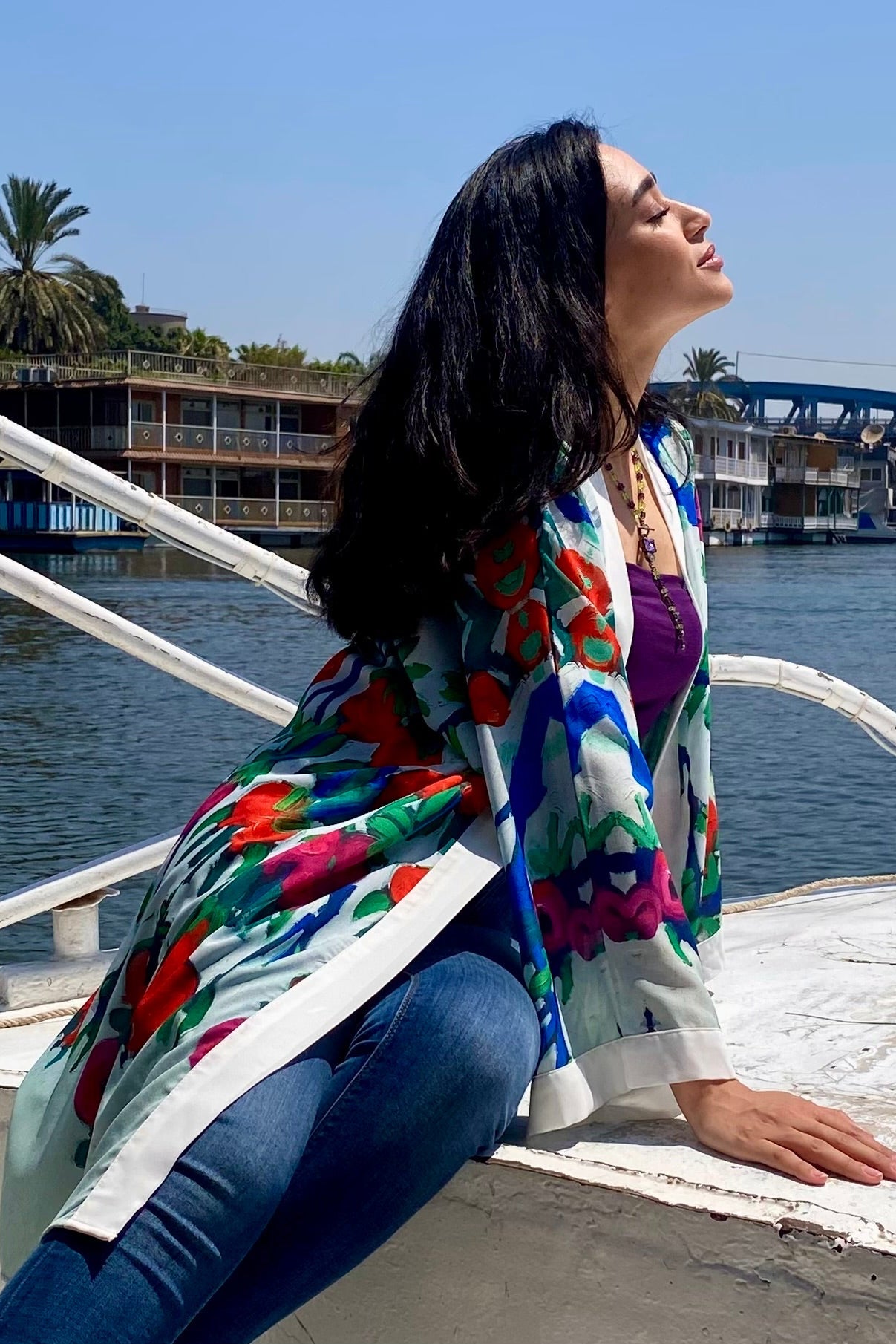 Rommanah Short Chiffon Kimono