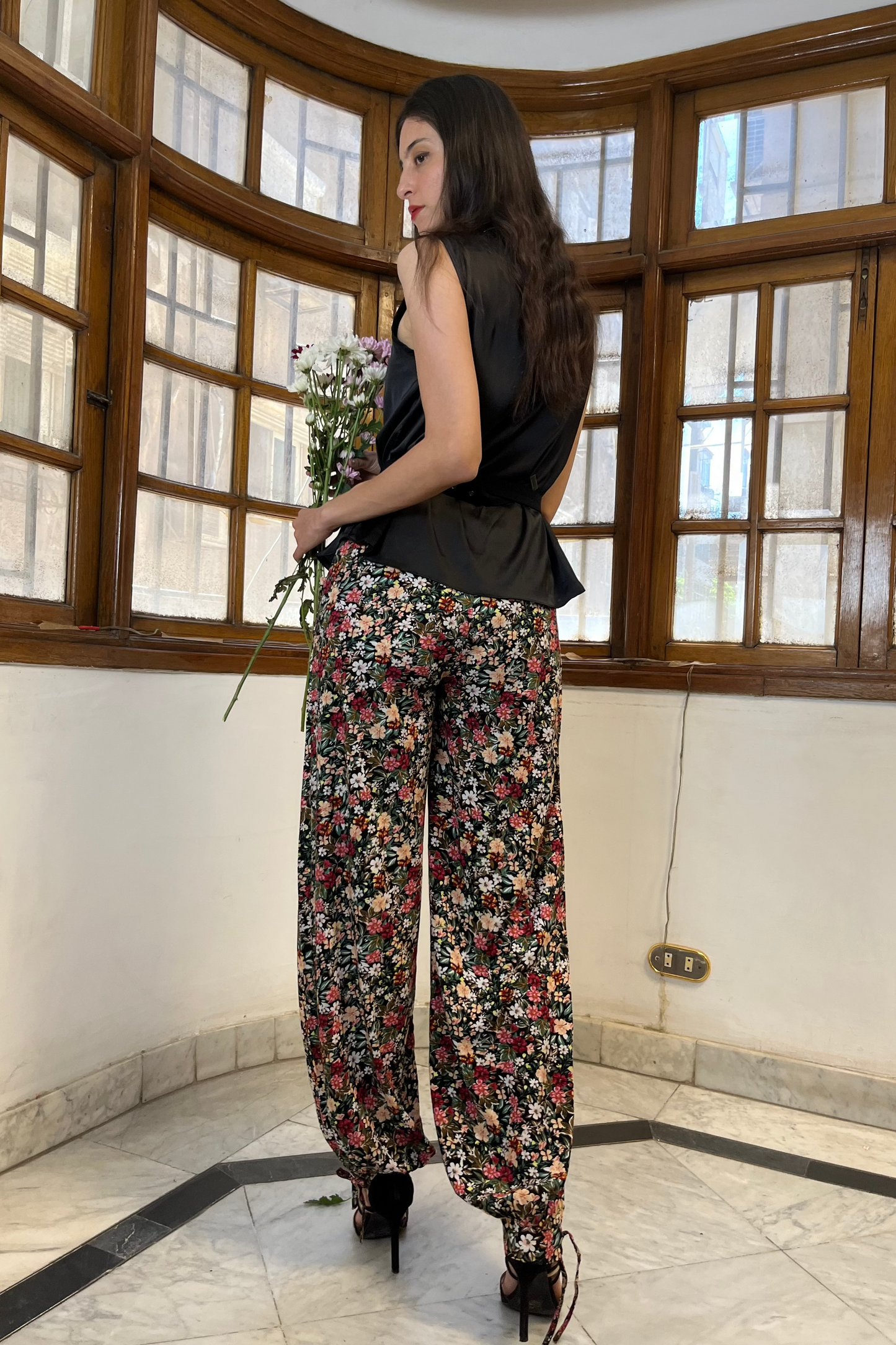 Floral Garden Cuff Pants