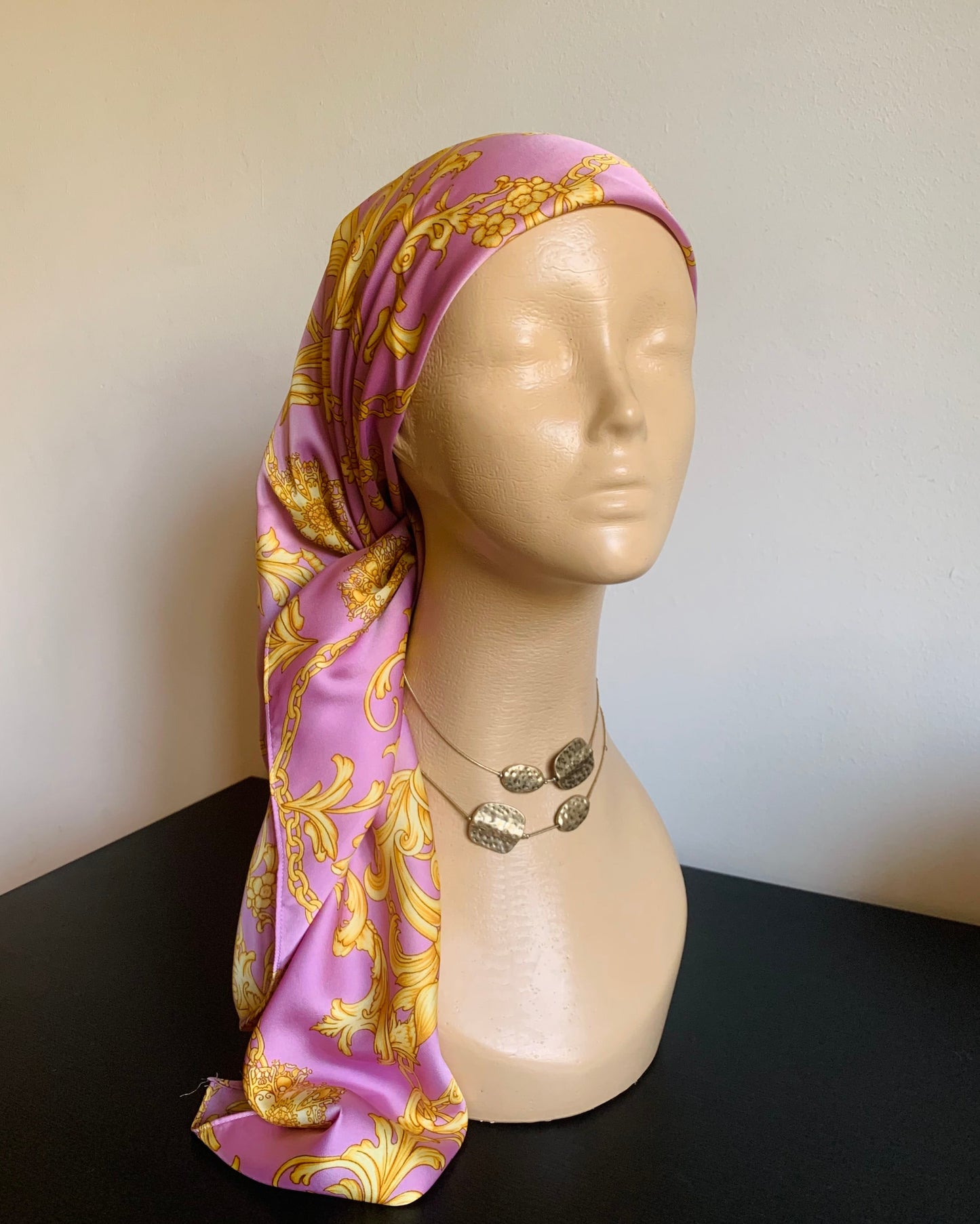 Lilac Satin Scarf