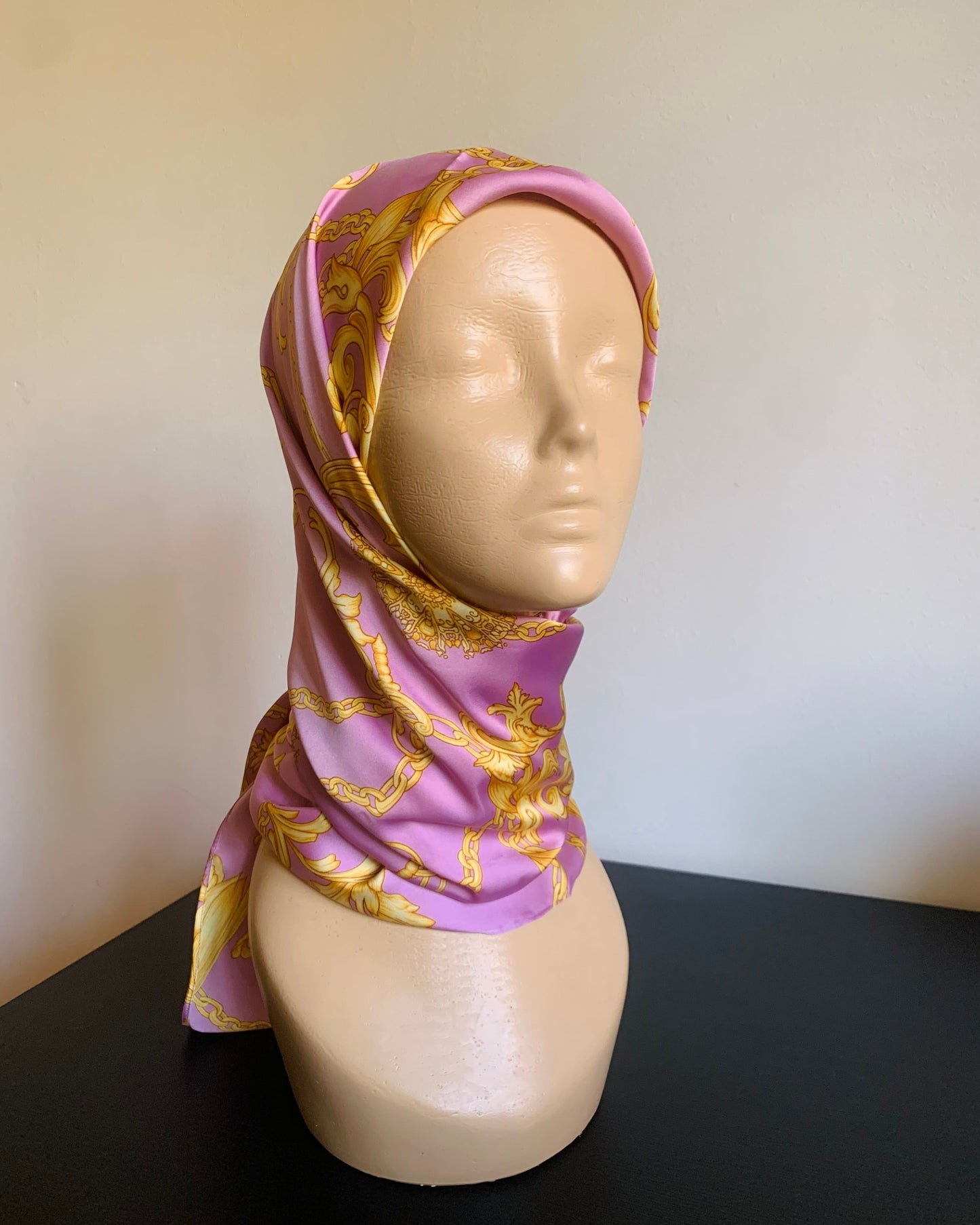 Lilac Satin Scarf