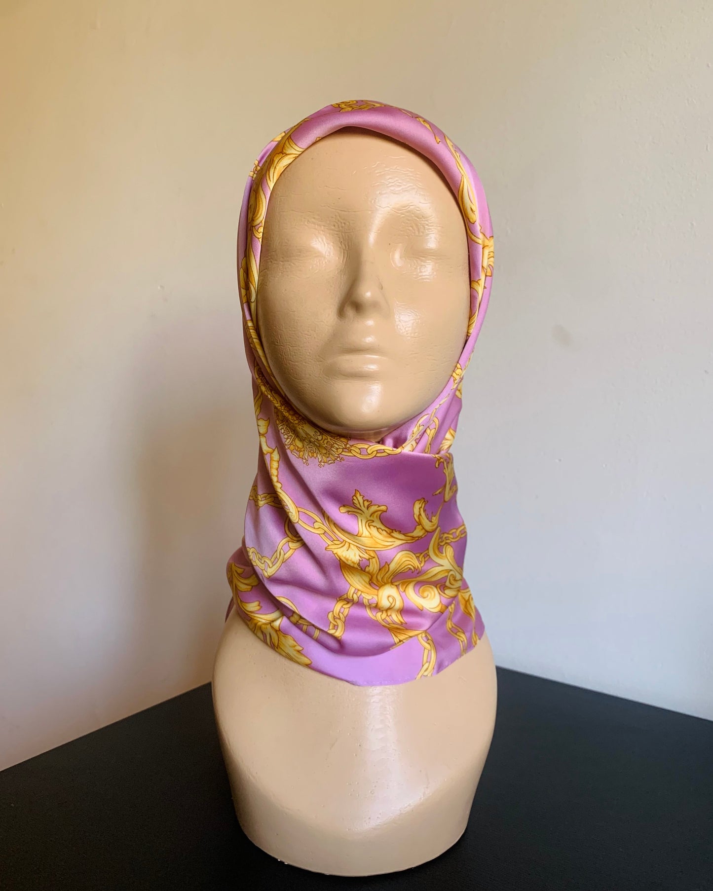 Lilac Satin Scarf
