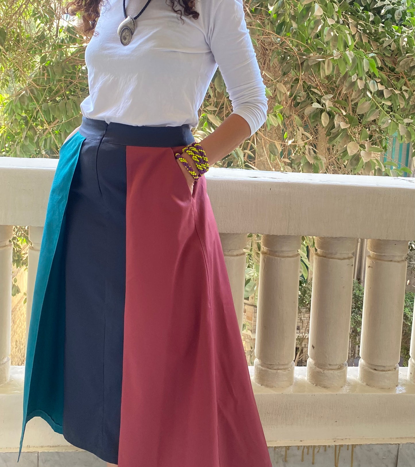 Structured Gabardine Skirt
