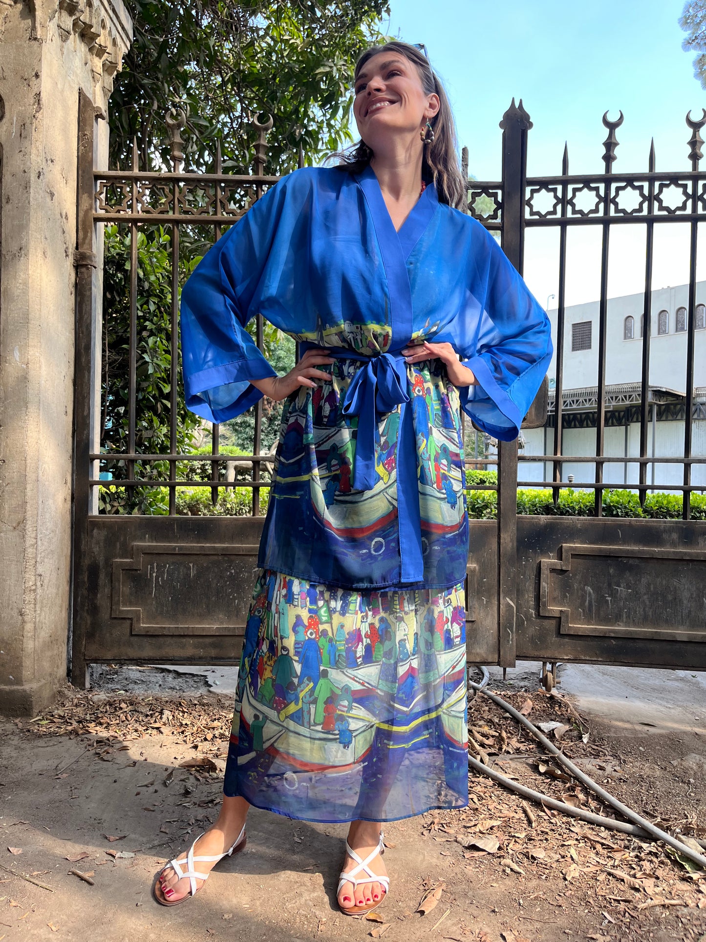 The Eternal Nile Chiffon Kimono