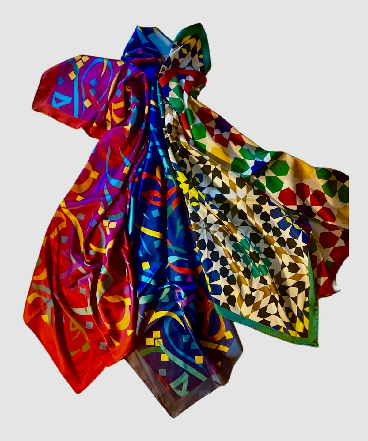 Calligraphy Scarf In purple