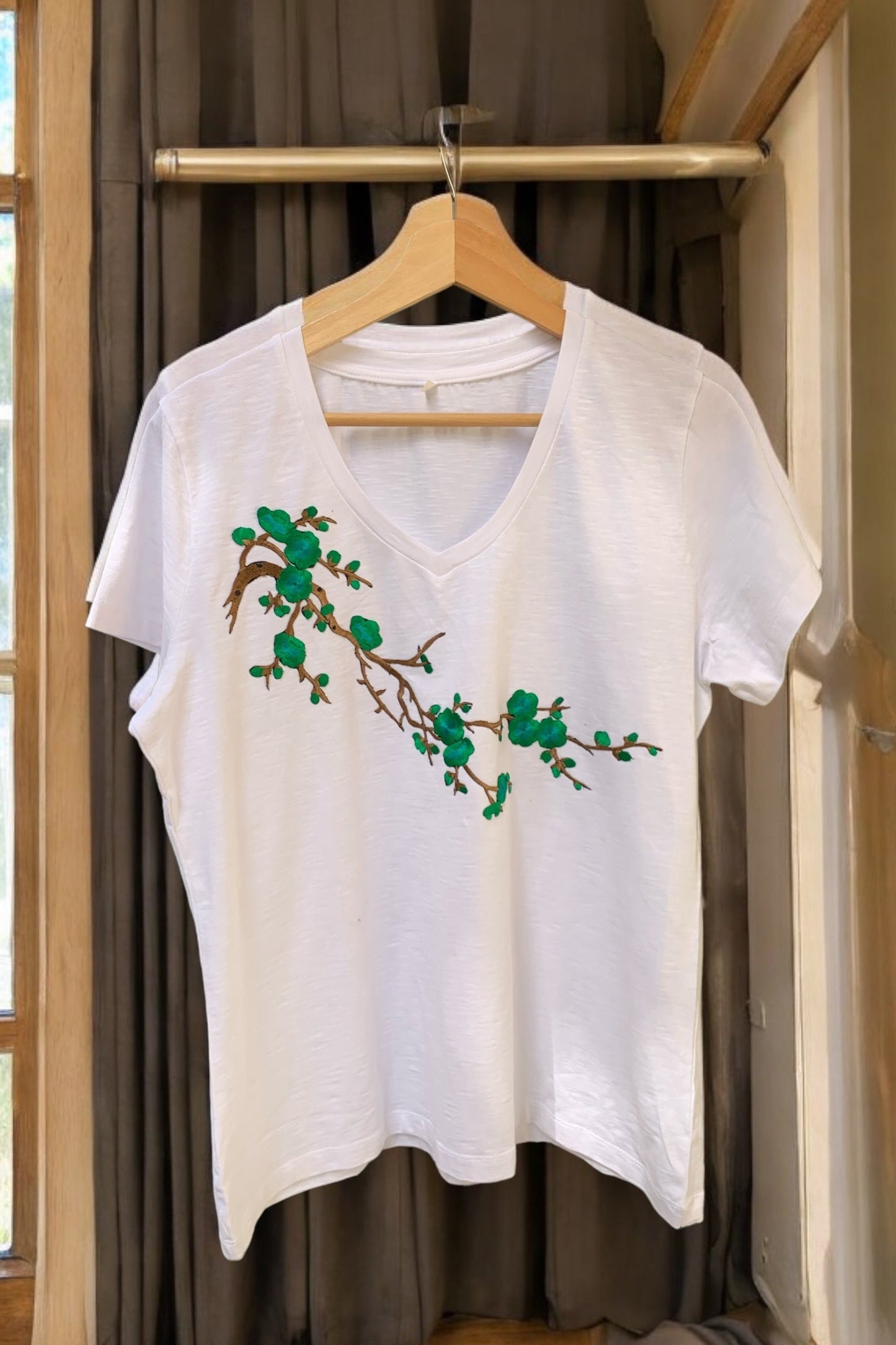 Cherry Blossoms Embroidered T-shirt