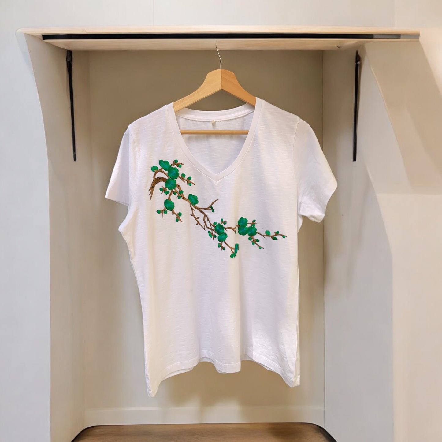 Cherry Blossoms Embroidered T-shirt