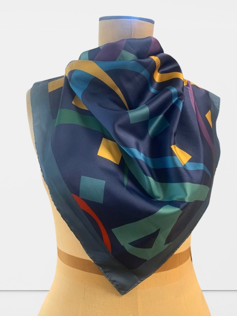 Calligraphy Scarf In blue