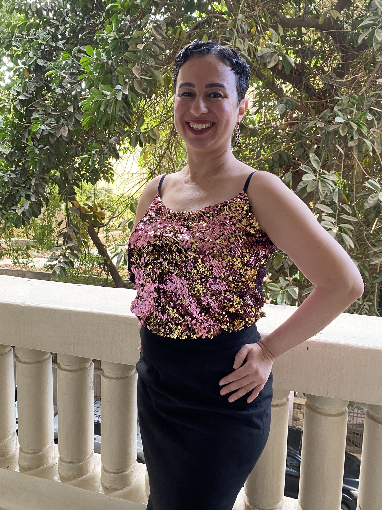 Rose Gold Sequins Top