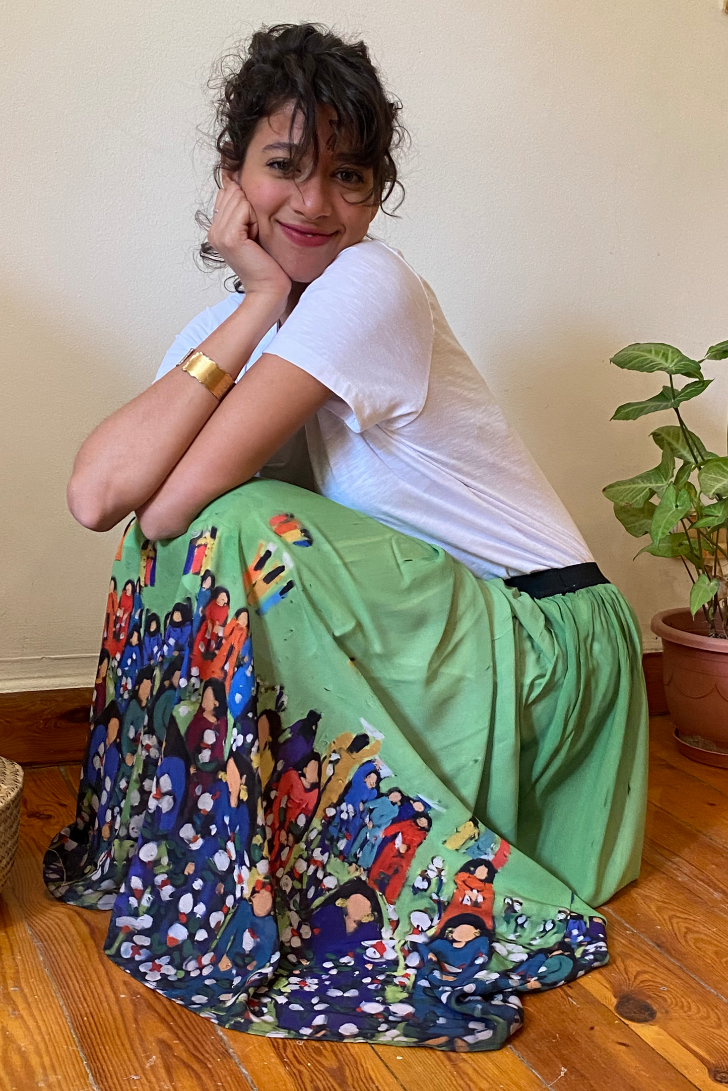 Cotton Harvest Chiffon Skirt