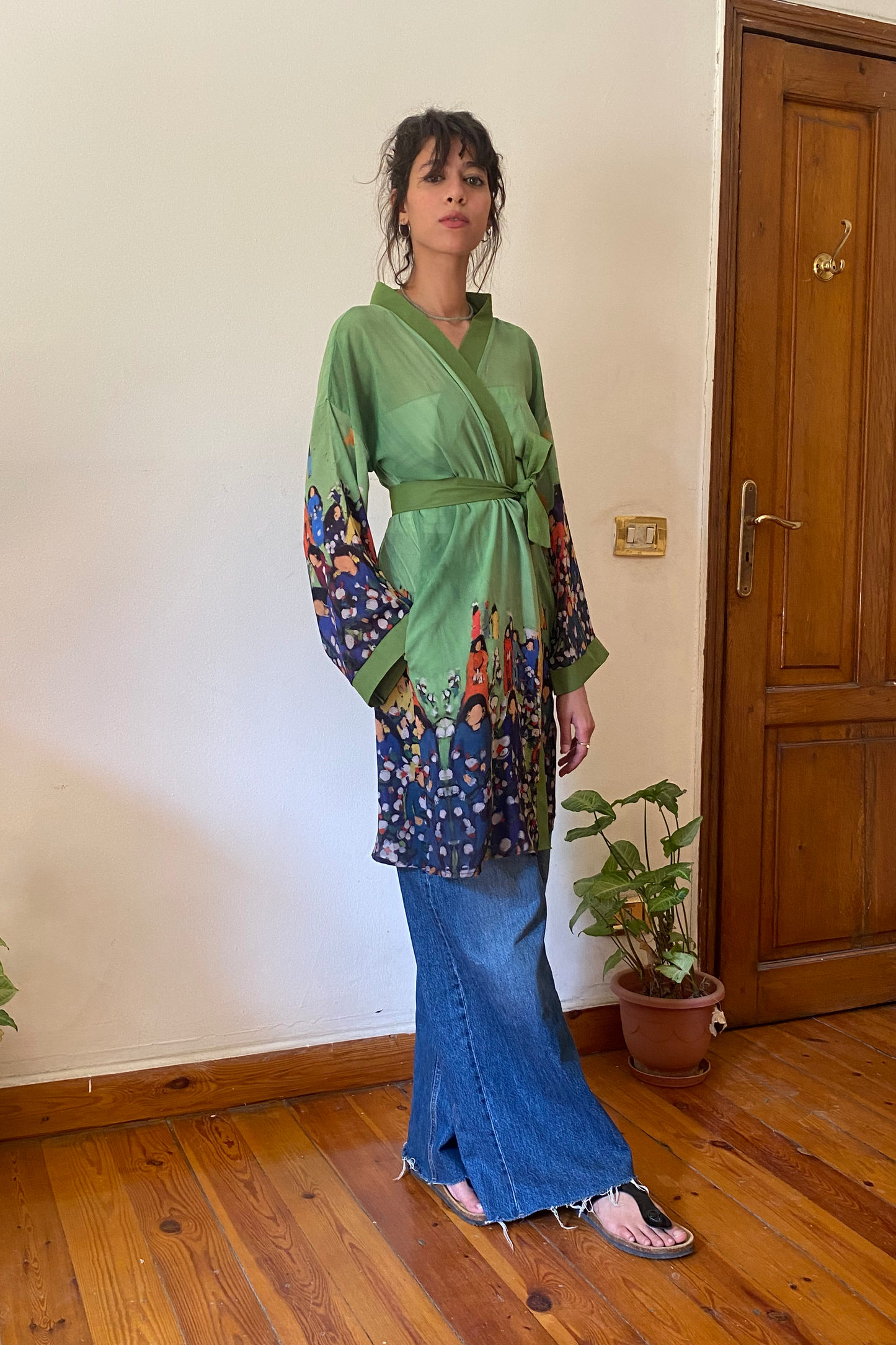 Cotton Harvest Printed Kimono
