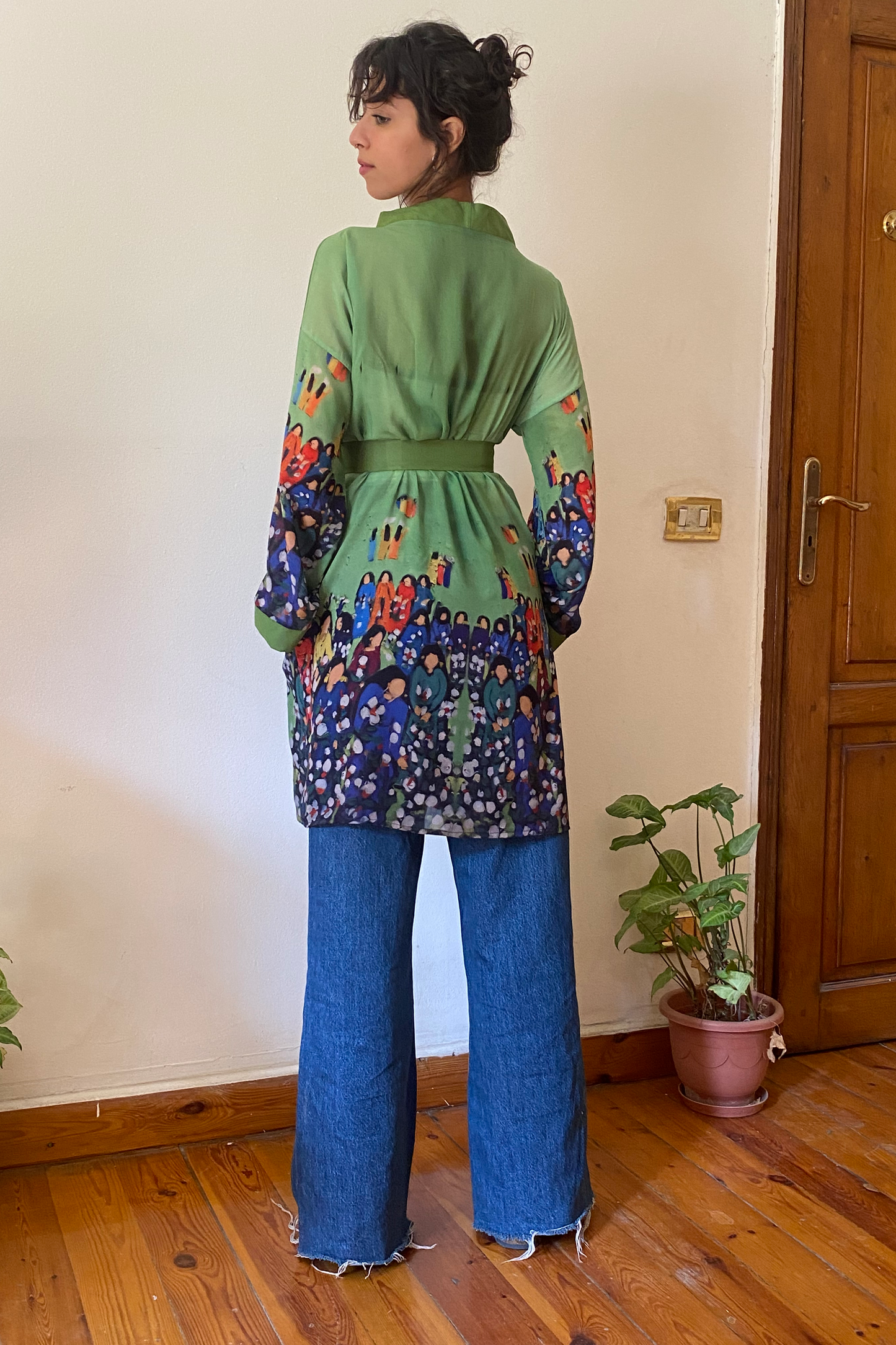 Cotton Harvest Printed Kimono