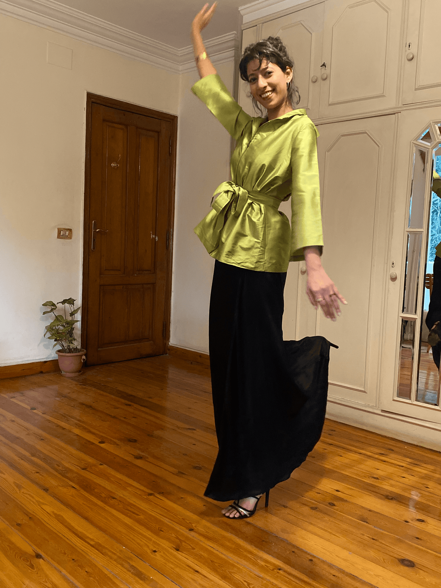 Citrus Shantung Kimono