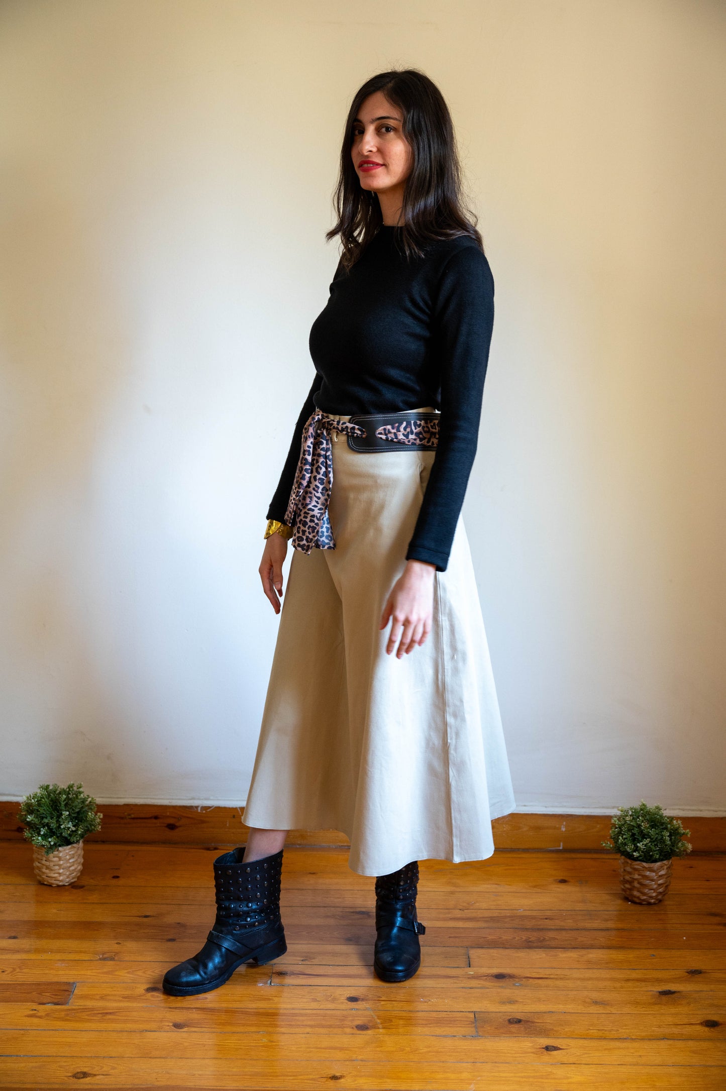 3 in 1 Gabardine Skirt