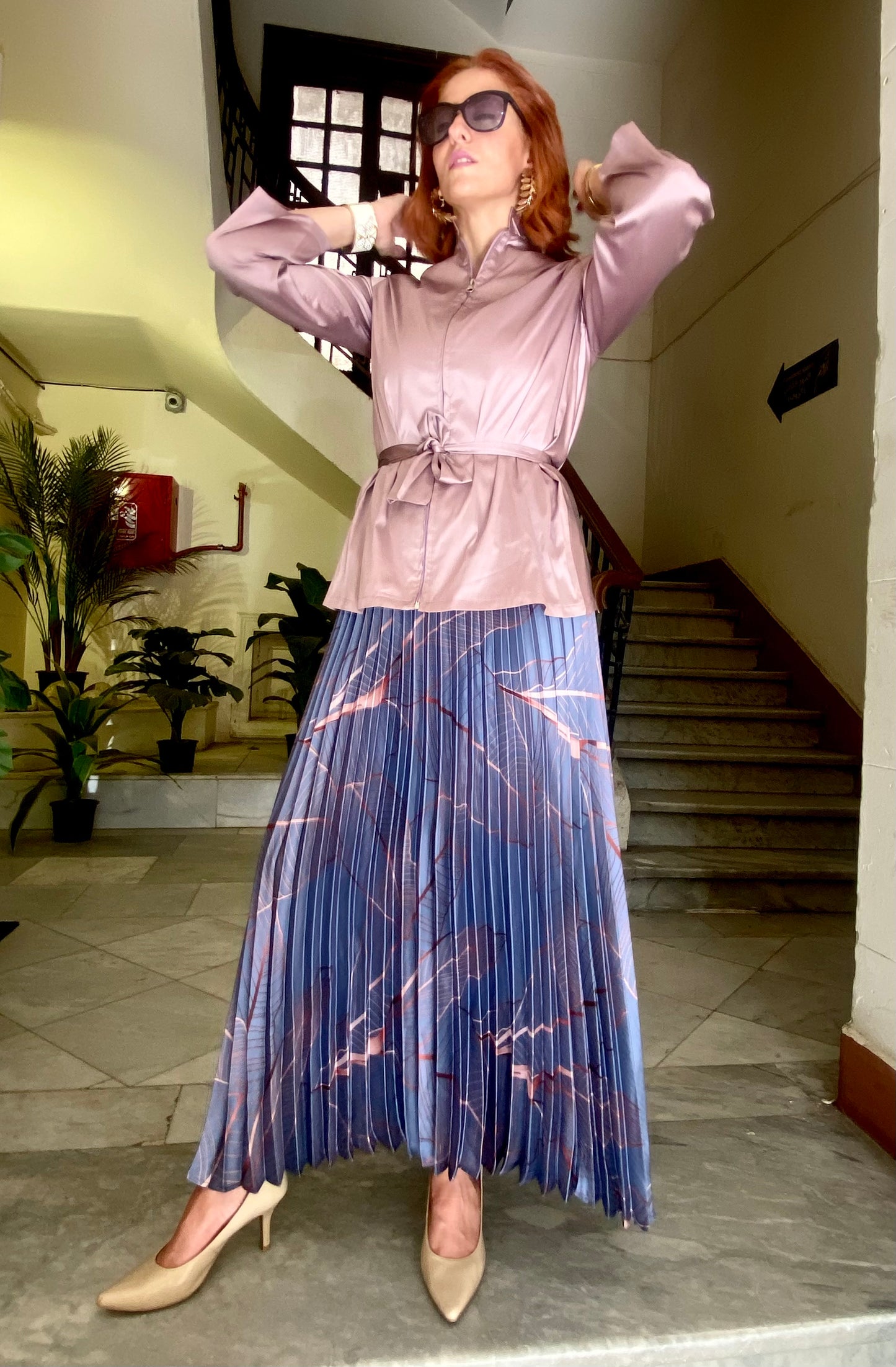 Lilac Taffeta Kimono