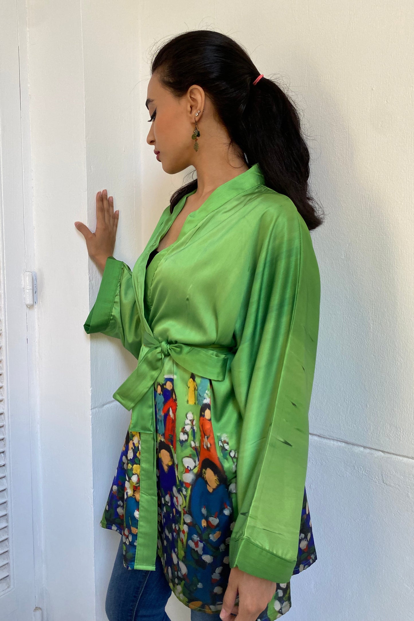 The Cotton Harvest Satin Kimono