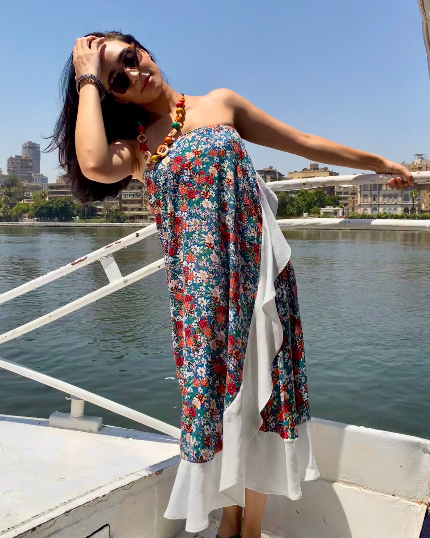 Ruffled Floral Skirt