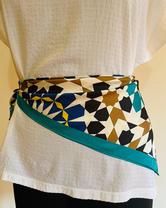 Geometric Satin Scarf
