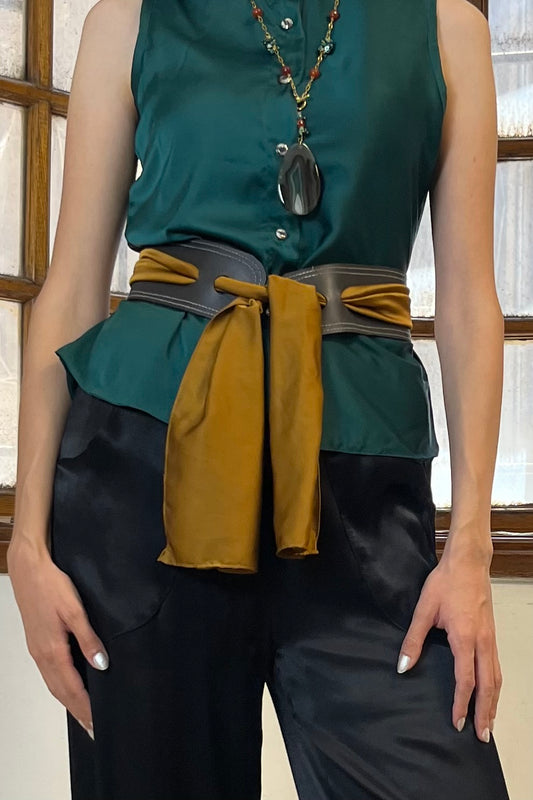 Caramel Satin Belt