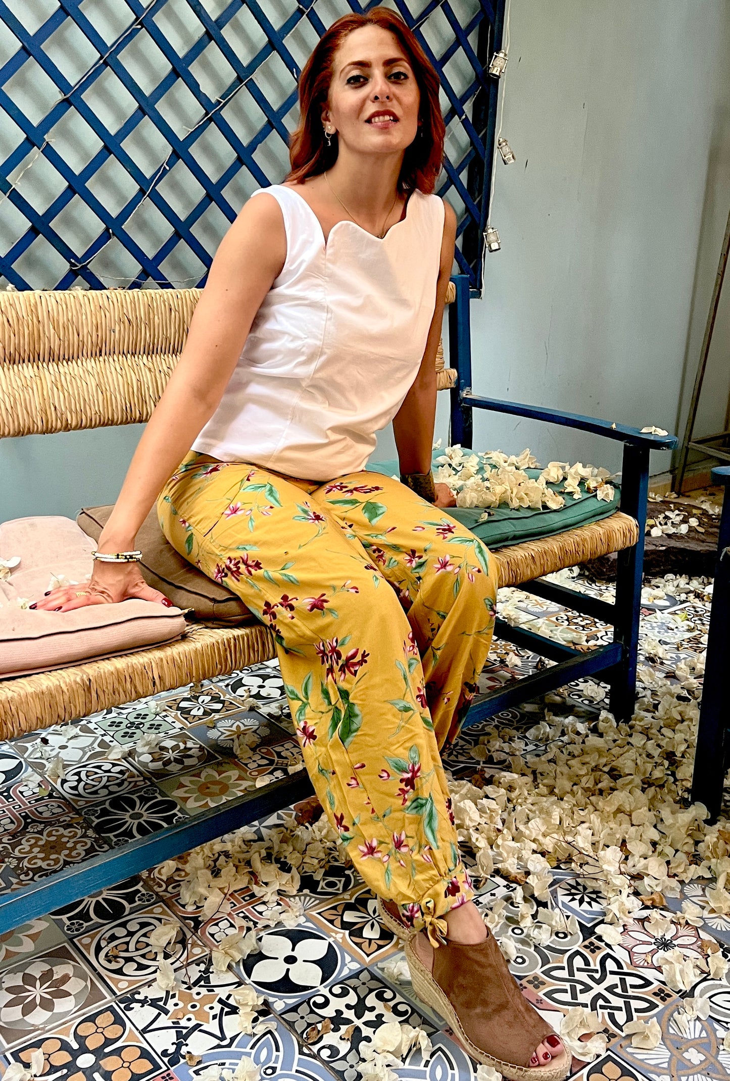 Floral Viscose Sherwal Pants